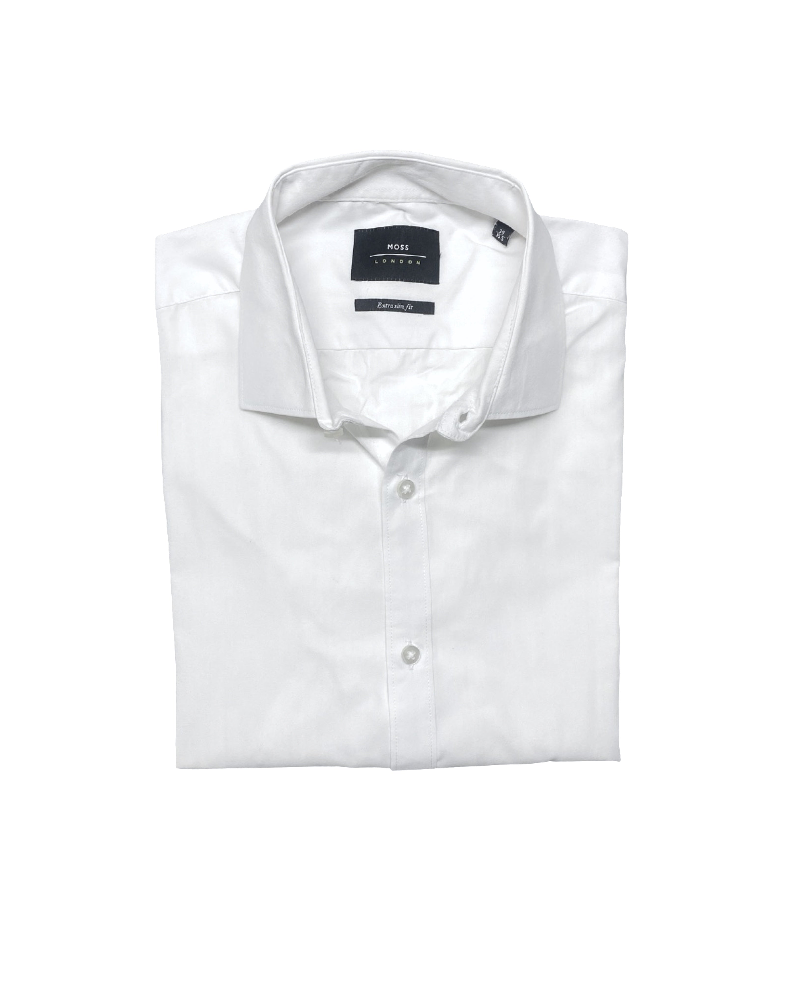 Moss London White Extra Slim Fit Shirt | Chest 20.5” | Medium