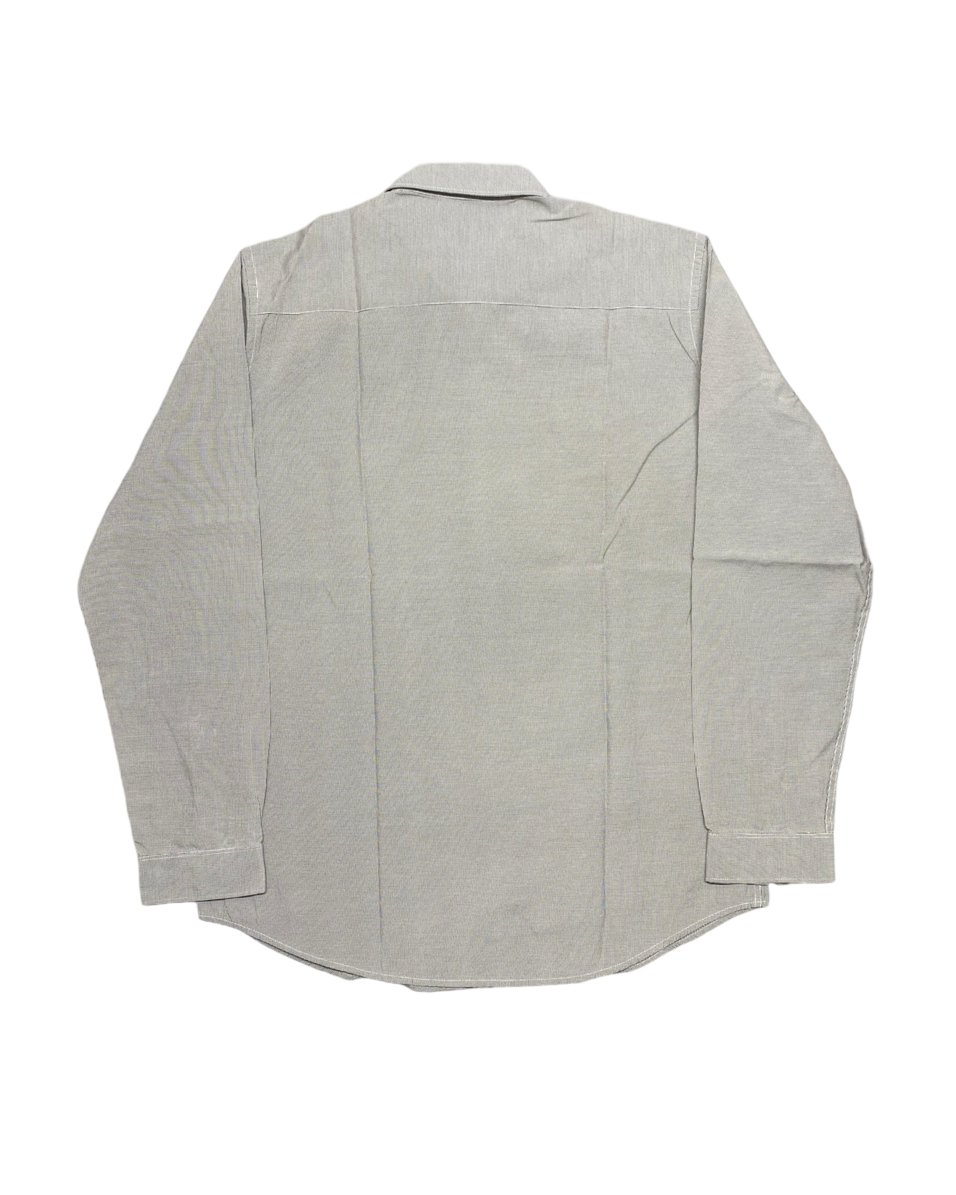 Next Grey Microcheck Tailored Fit Shirt | Chest 23.5” | Large