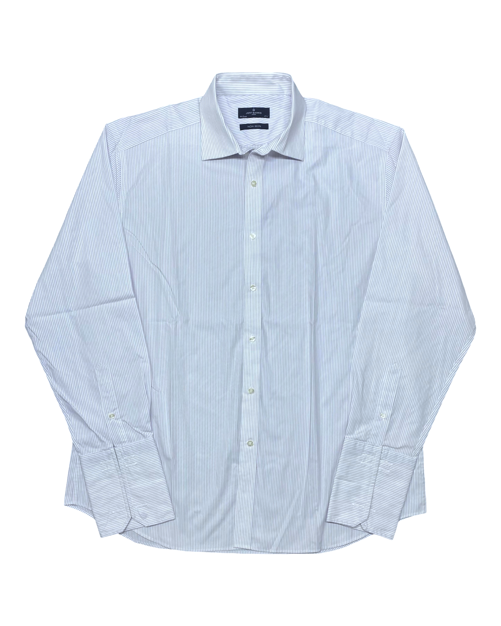 Jeff Banks Blue Pinstripe Shirt | Chest 25.5” | XL