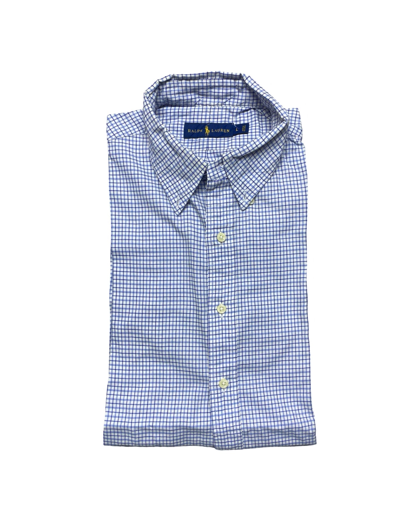 Ralph Lauren Blue & White Check Shirt | XL | Chest 25”