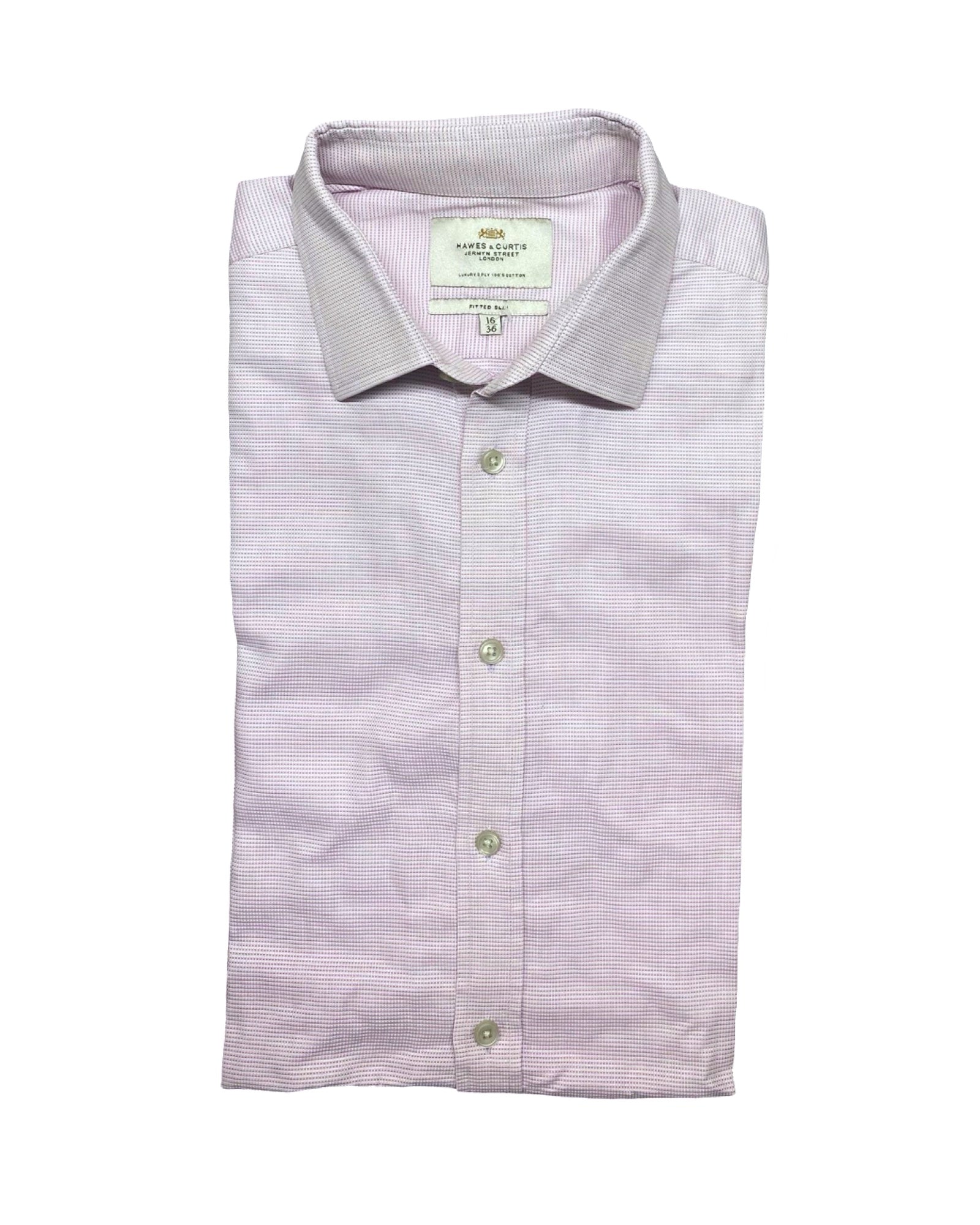 Hawes & Curtis Light Pink Formal Shirt | Medium | Chest 22.5”