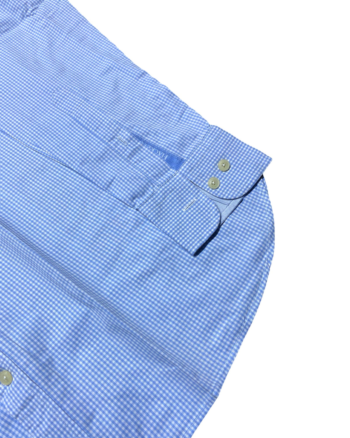 Hackett London Blue Gingham Check Shirt | Large | Chest 24”