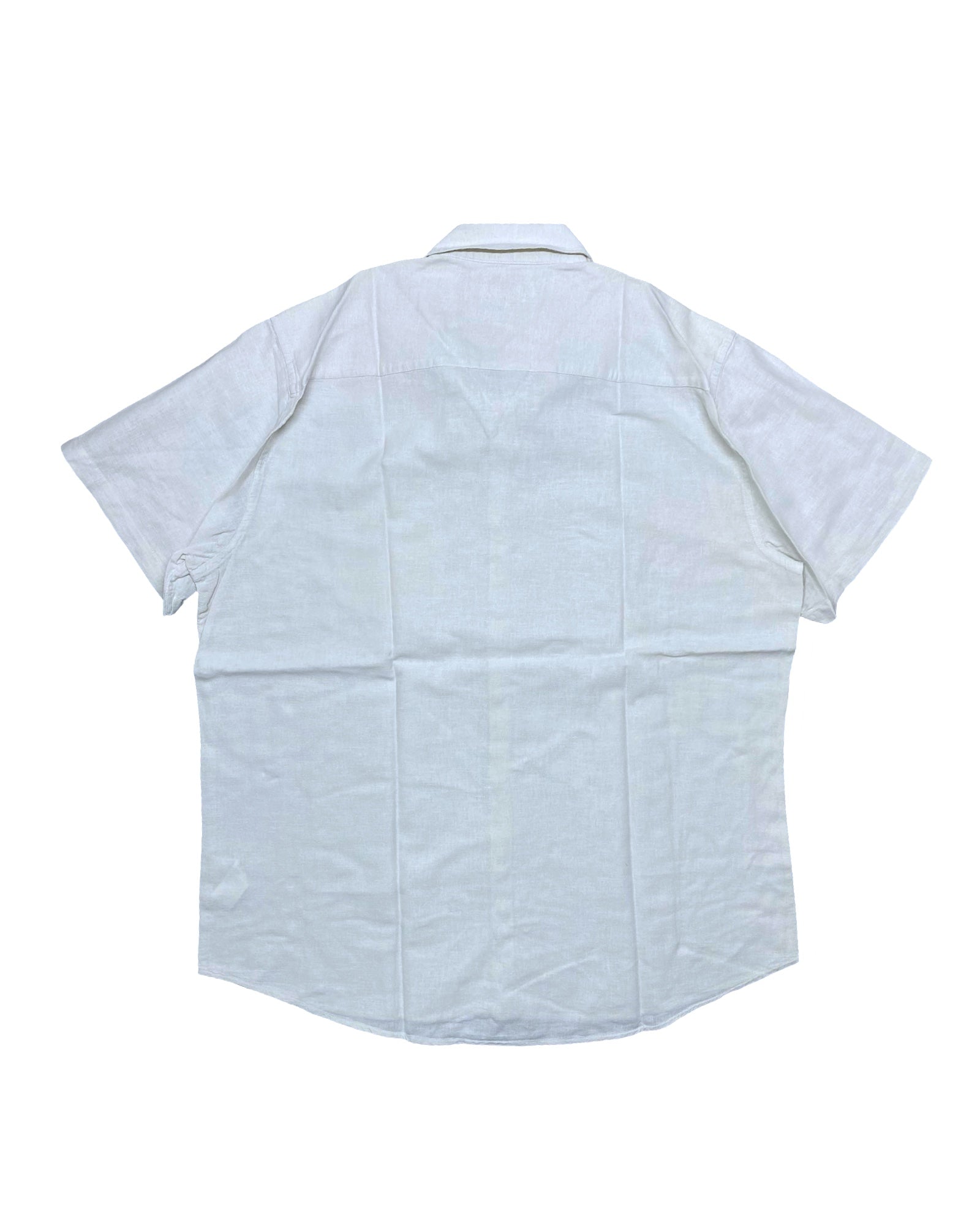 F&F White Linen Blend Short Sleeve Shirt | Large | Chest 24.5”