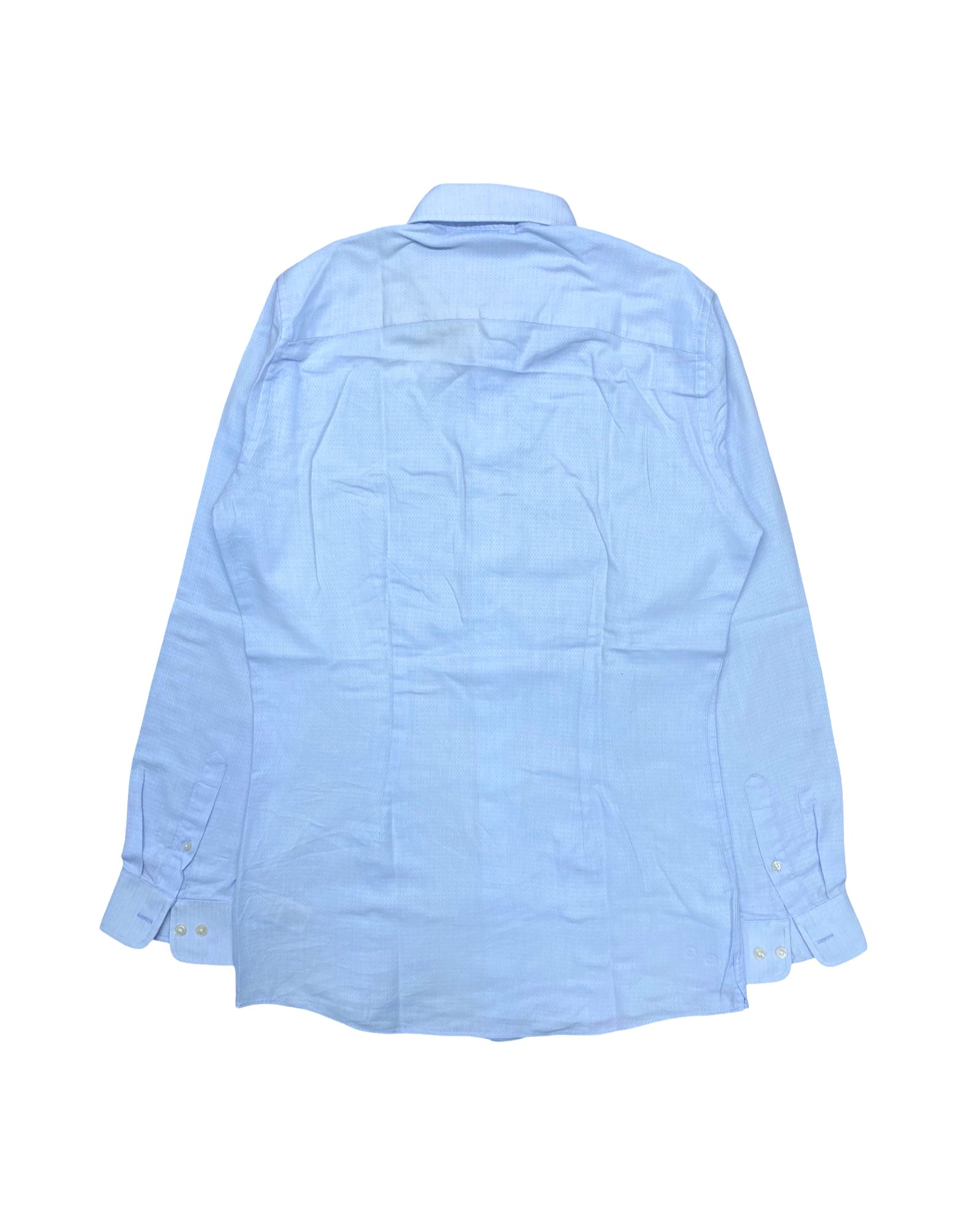 Next Sky Blue Textured Shirt | Small | Chest 19”