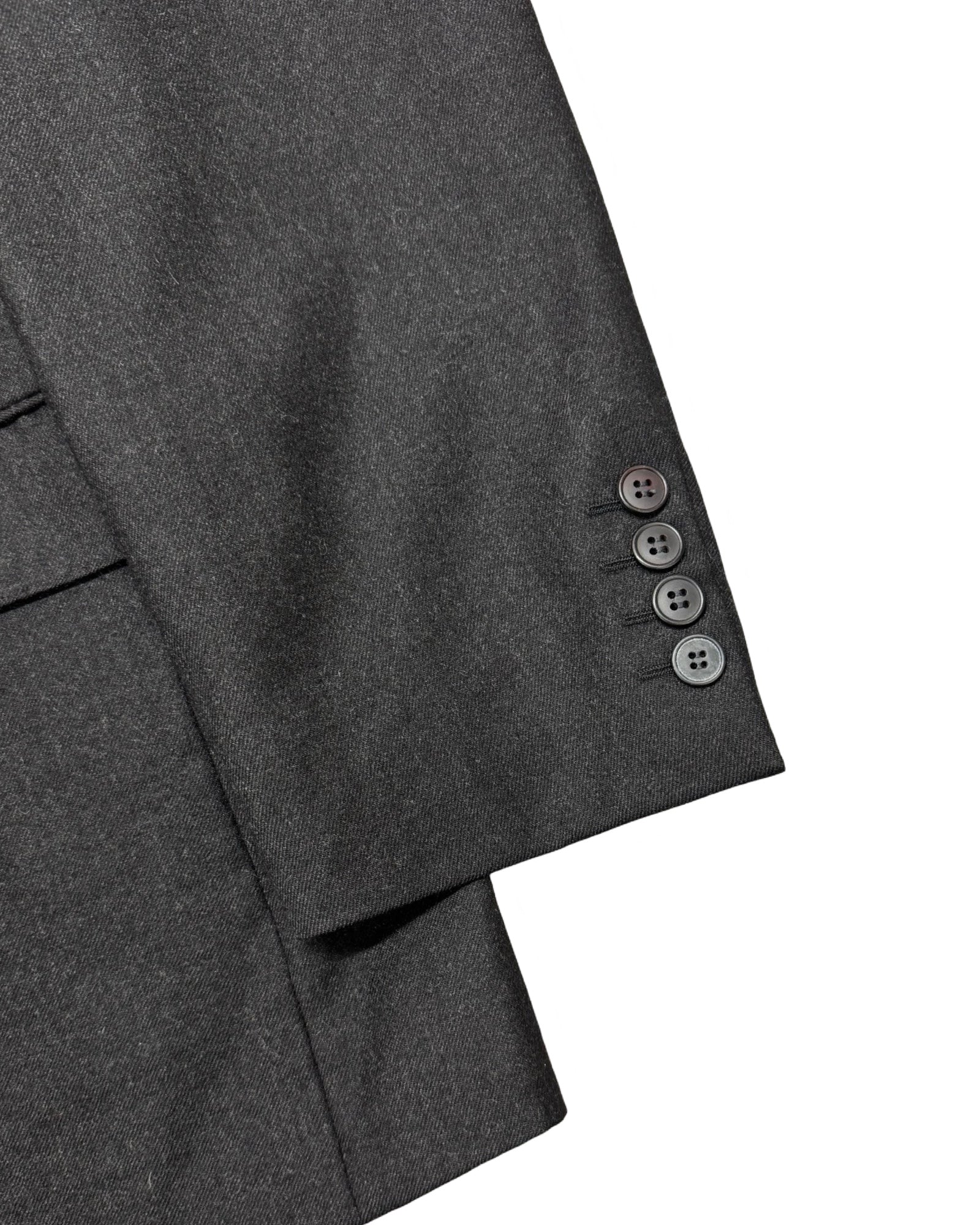 Burberry Dark Grey Double-Breasted Wool Blazer | Large