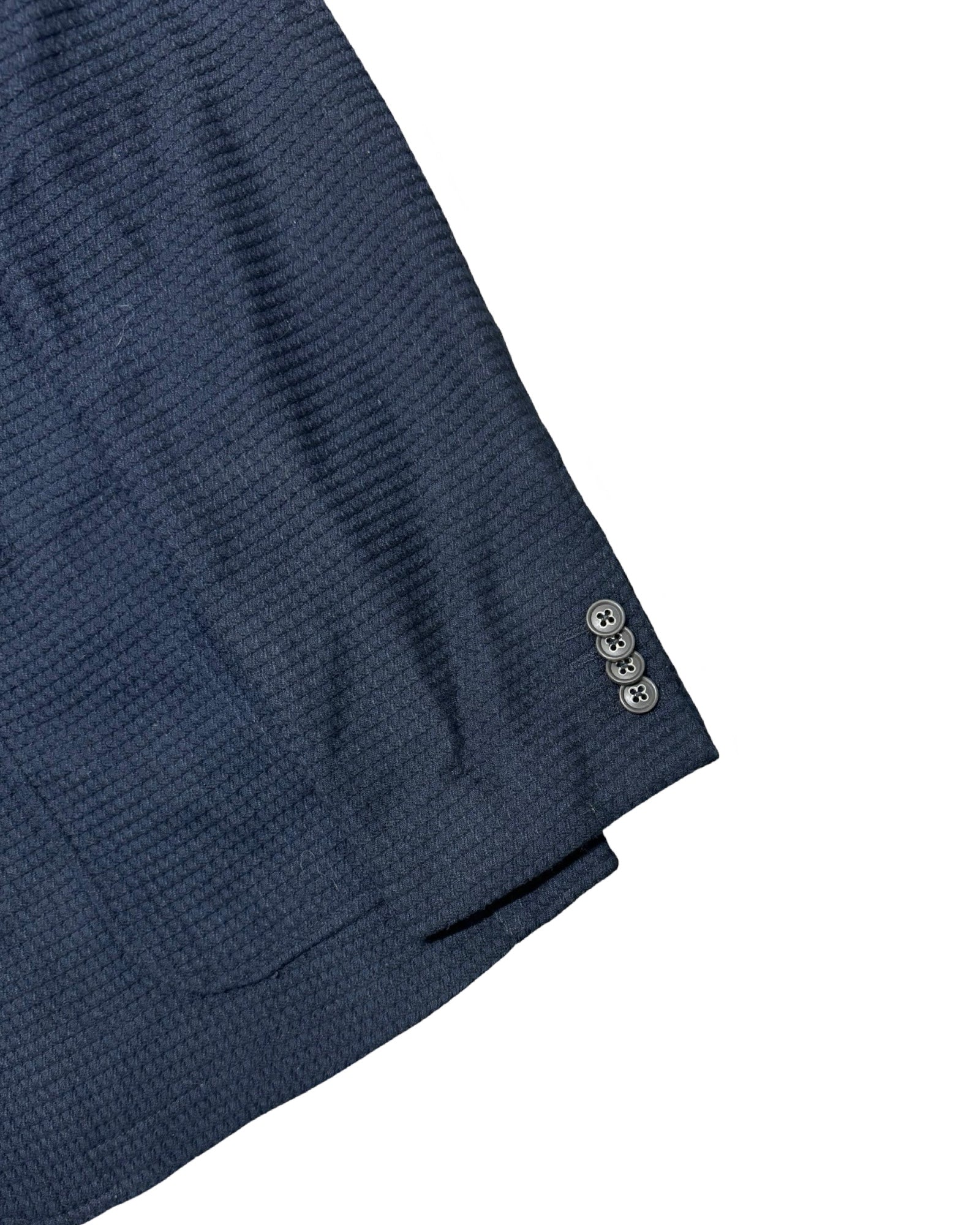 OVS Navy Waffle-Textured Blazer | Size EUR 54 (Medium/Large)