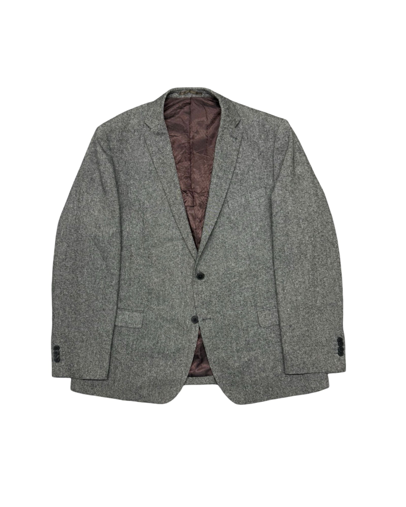 Tailor & Cutter Grey Textured Blazer | Size Large