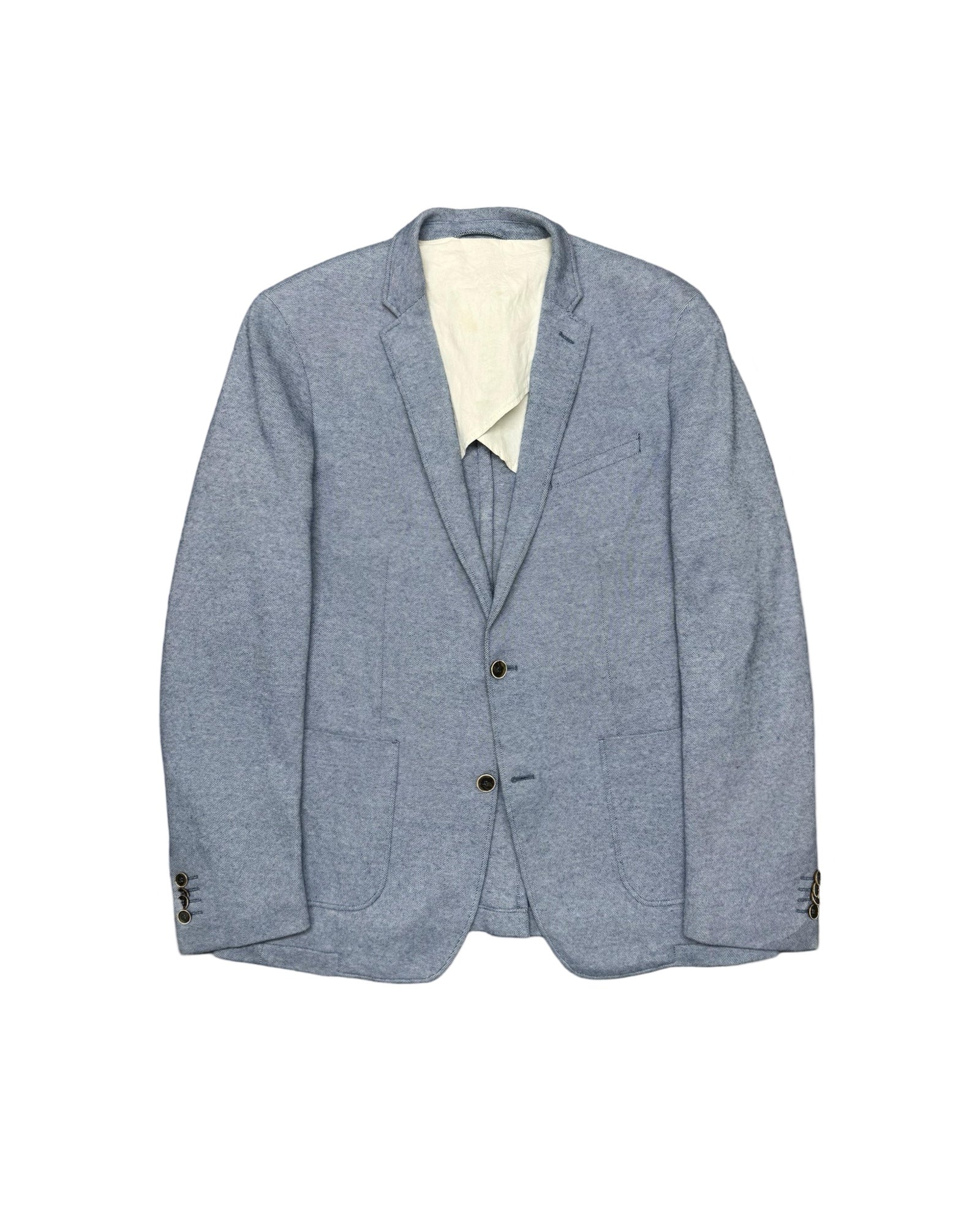 Burton Sky Blue Textured Blazer | Size Medium
