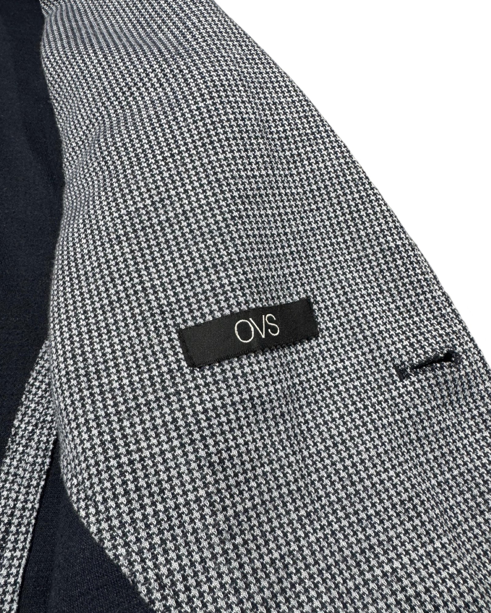 OVS Blue Houndstooth Unstructured Blazer | Size Small/Medium