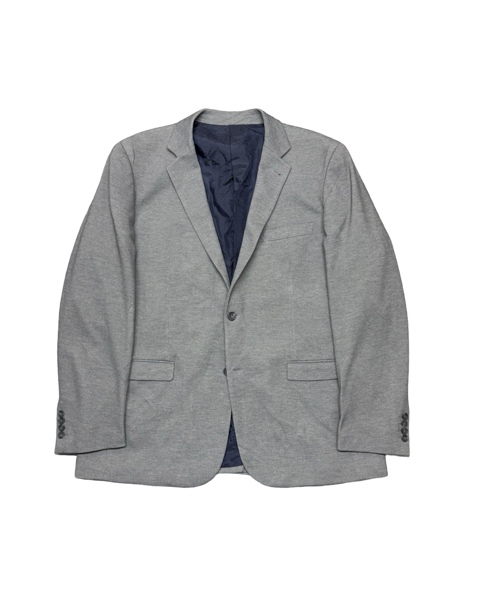 Black Label Heather Grey Textured Blazer | Size Large/XL