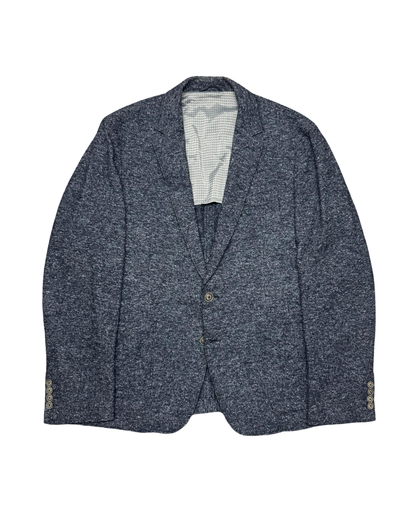 Nils Sundström Blue Textured Blazer | Unstructured | Size 56 (Medium/Large)
