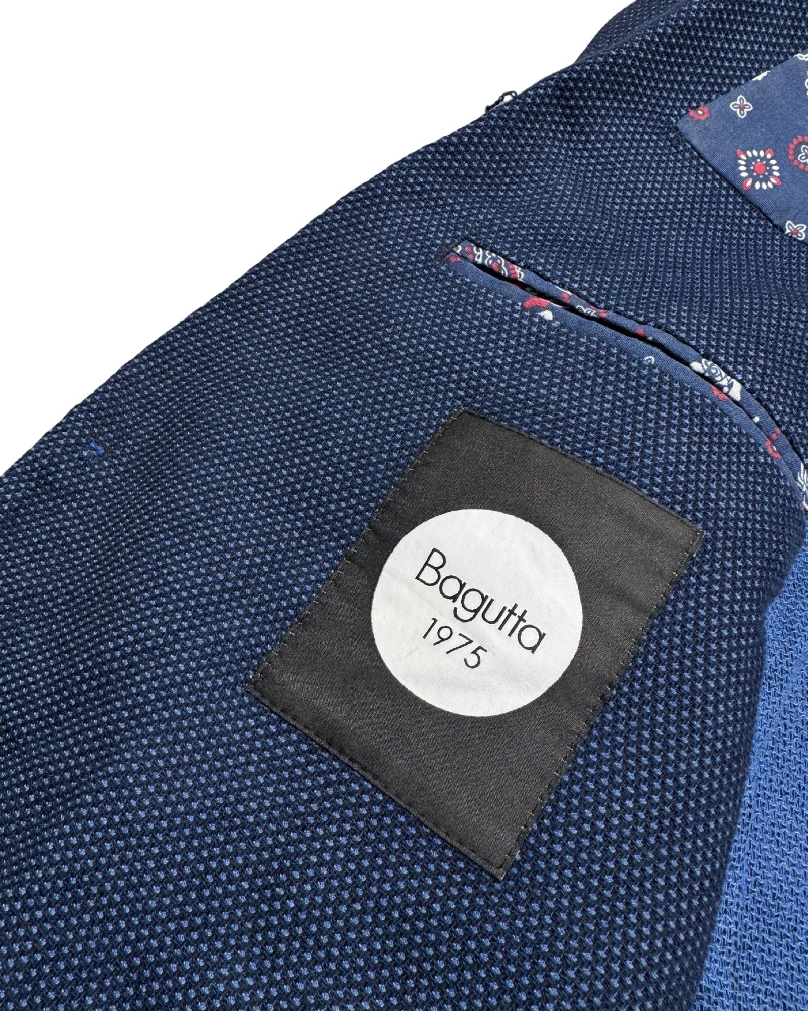 Bagutta Blue Textured Cotton Unstructured Blazer | Size 48 (Small/Medium)