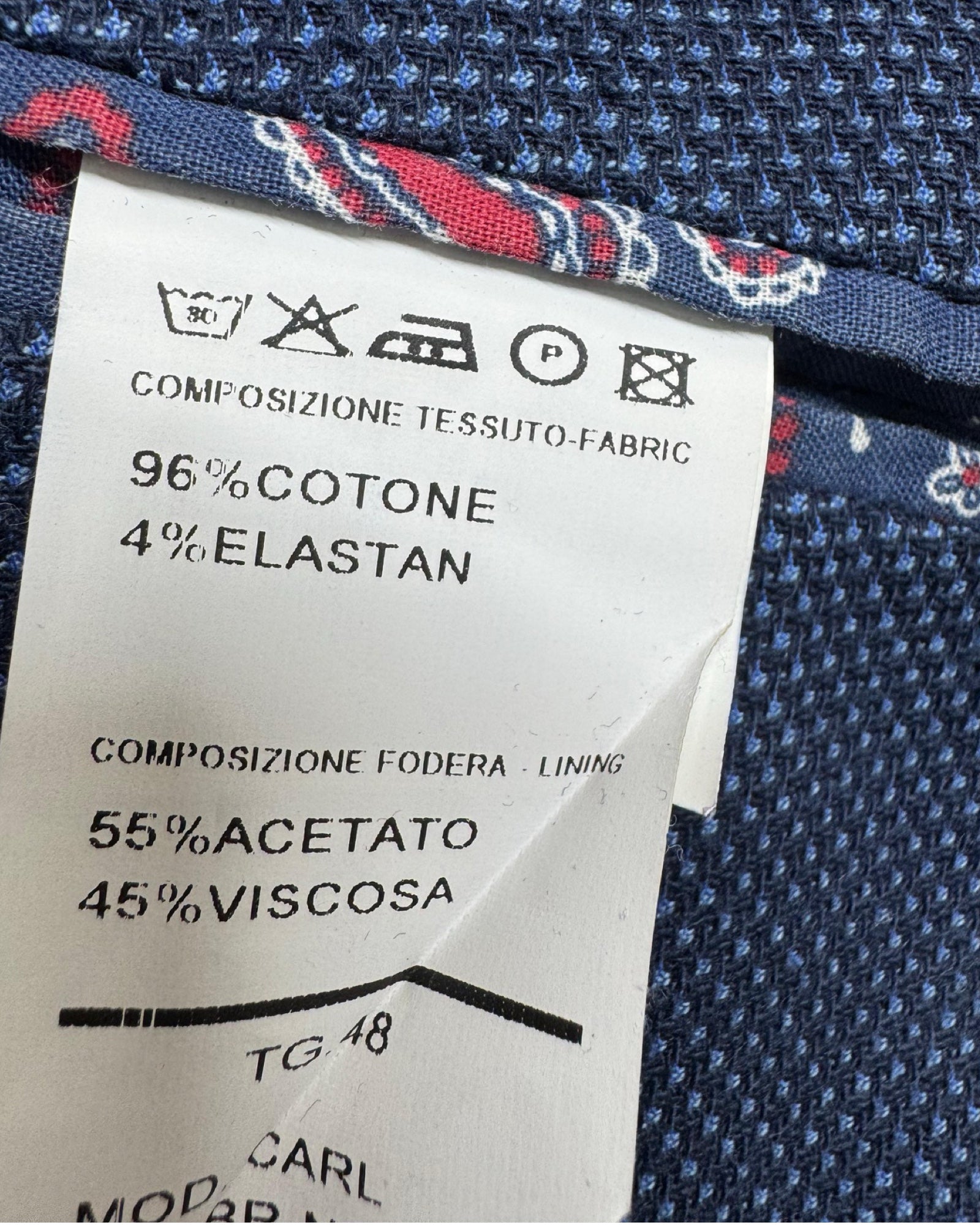 Bagutta Blue Textured Cotton Unstructured Blazer | Size 48 (Small/Medium)