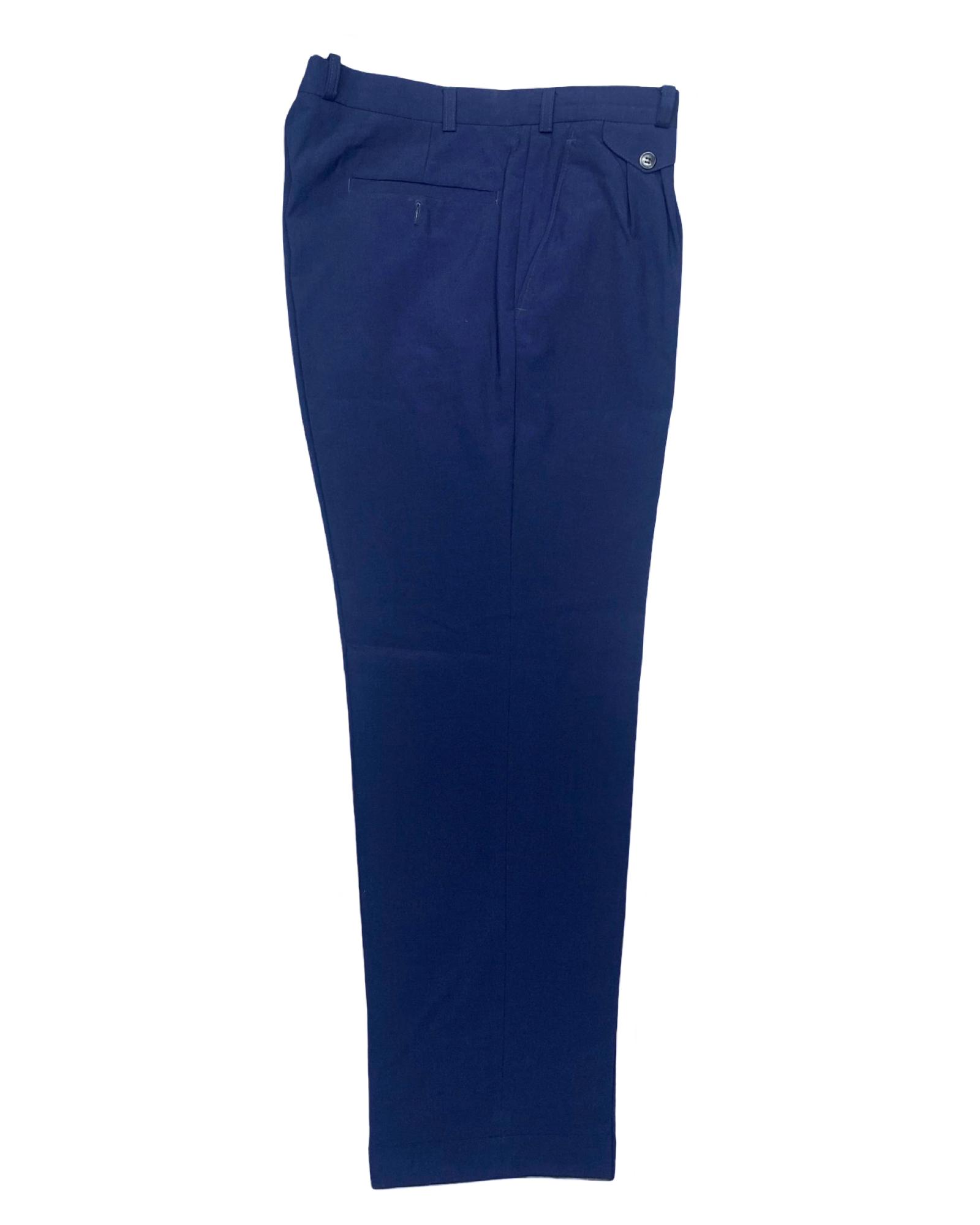 Bespoke Navy Blue Pleated Formal Pants | Waist 36” | Length 40”