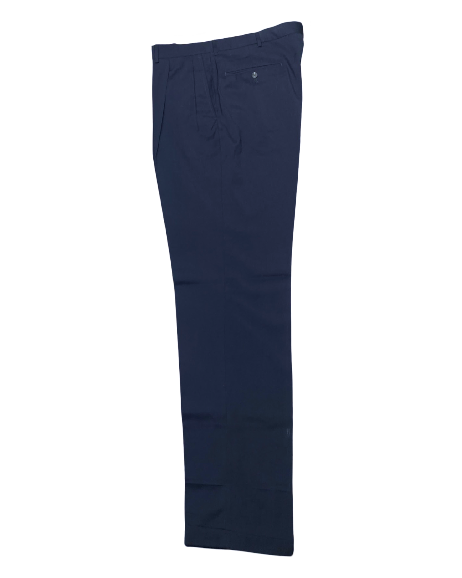 Town Craft Navy Blue Pleated Formal Pants | Waist 36” | Length 48.5”