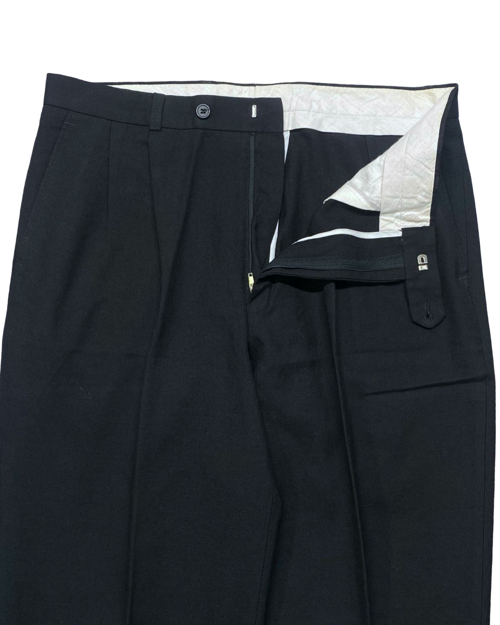 Bespoke Black Pleated Formal Pants | Waist 32” | Length 42.5”