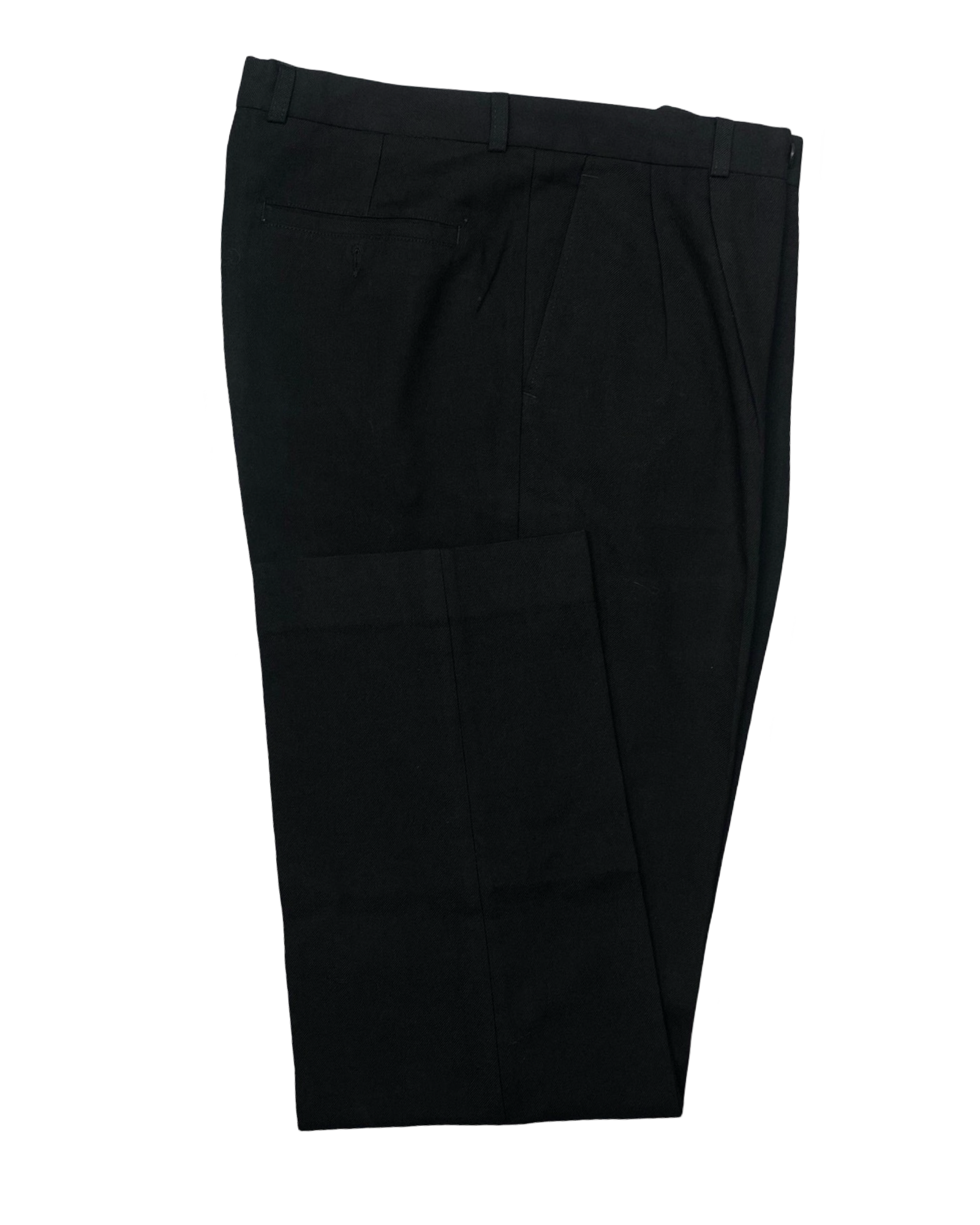 Bespoke Black Pleated Formal Pants | Waist 32” | Length 42.5”