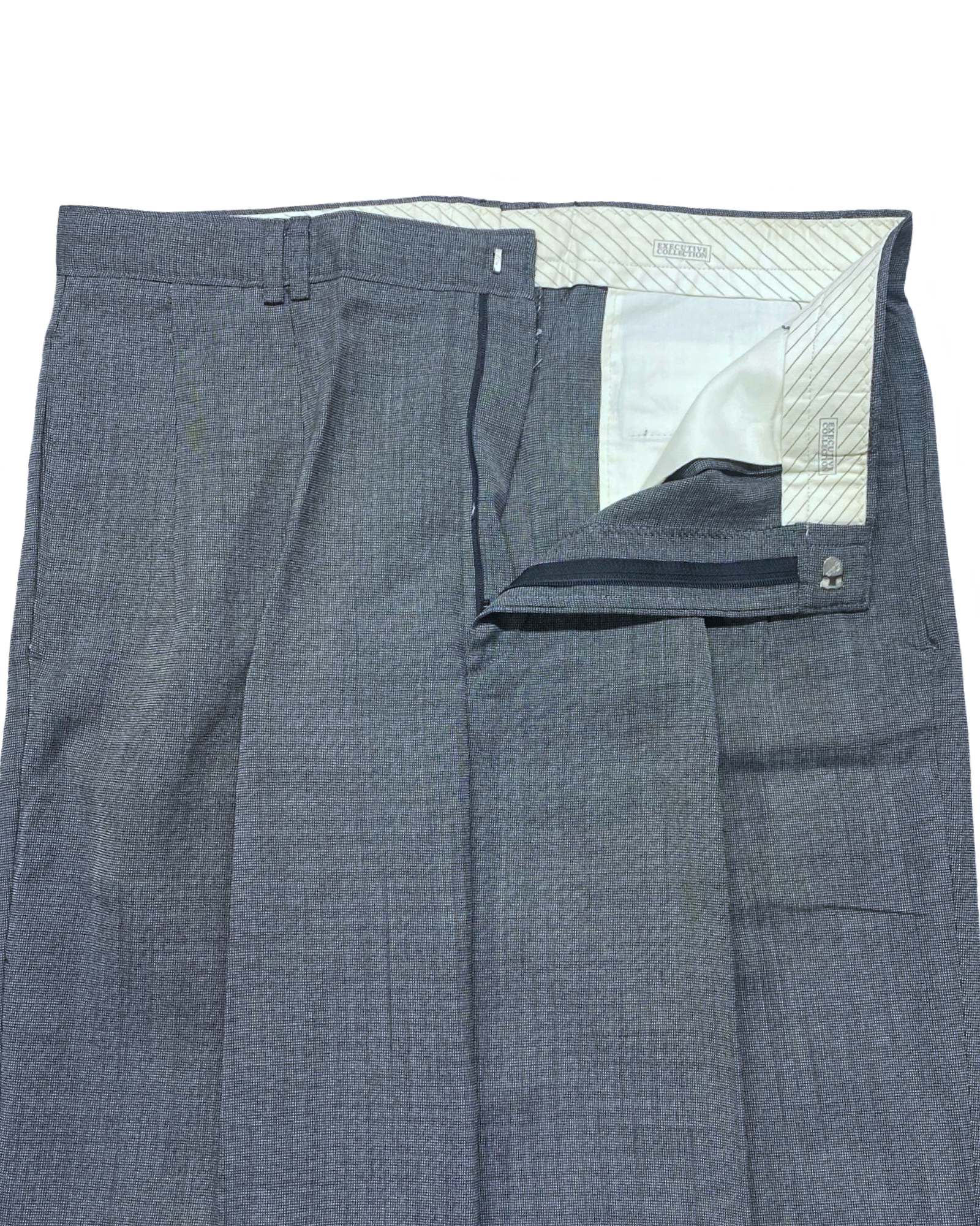 Executive Collection Grey Pleated Formal Pants | Waist 32” | Length 42.5”