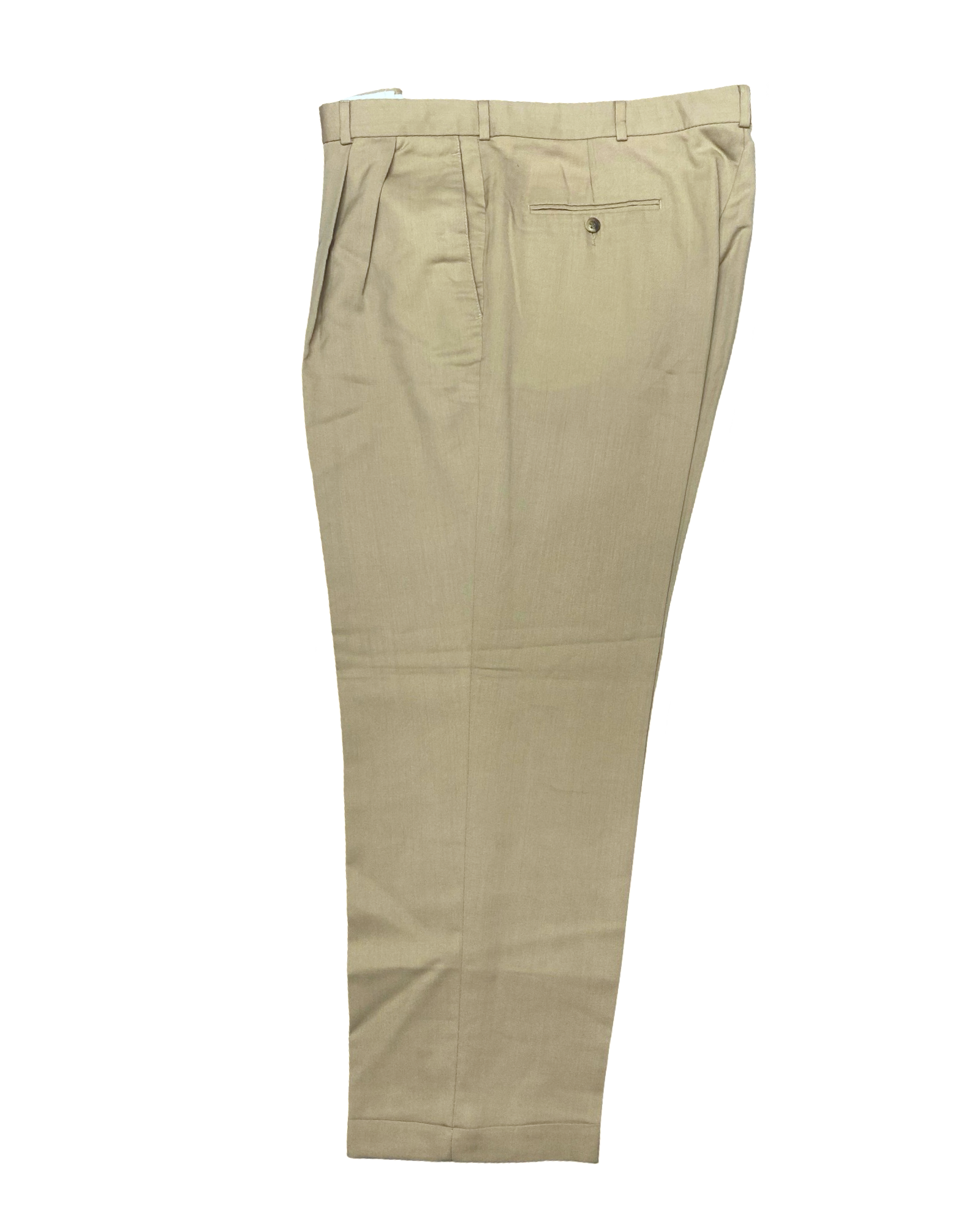 Slates Beige Pleated Formal Pants | Waist 40” | Length 41.5”