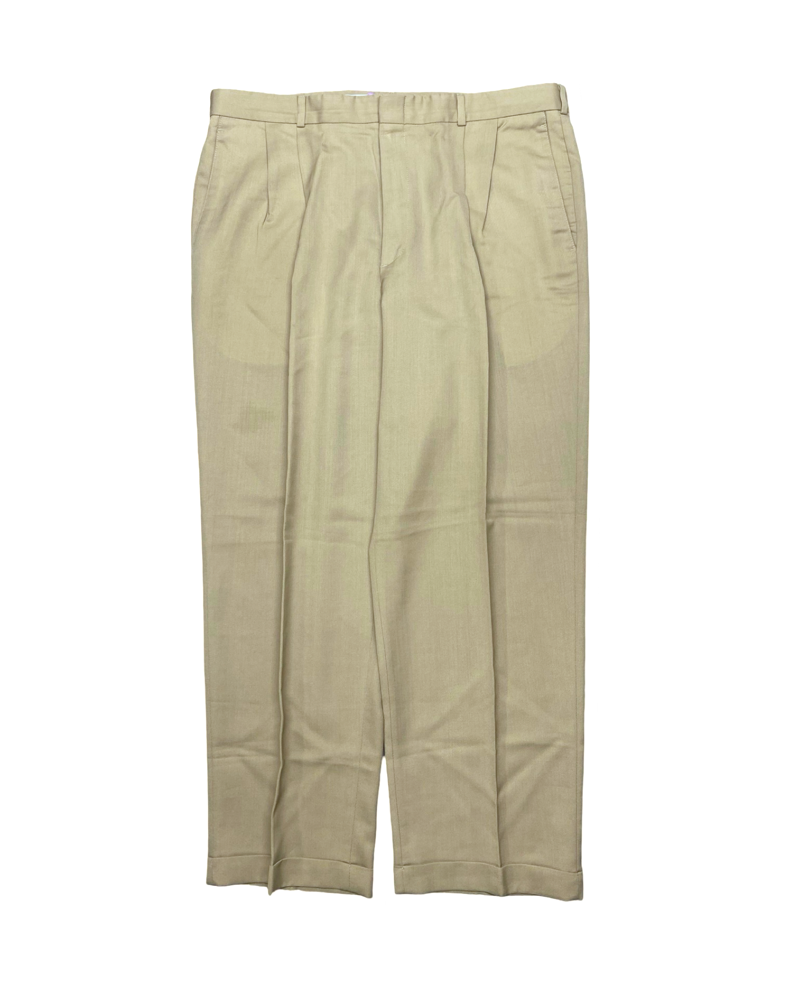 Slates Beige Pleated Formal Pants | Waist 40” | Length 41.5”