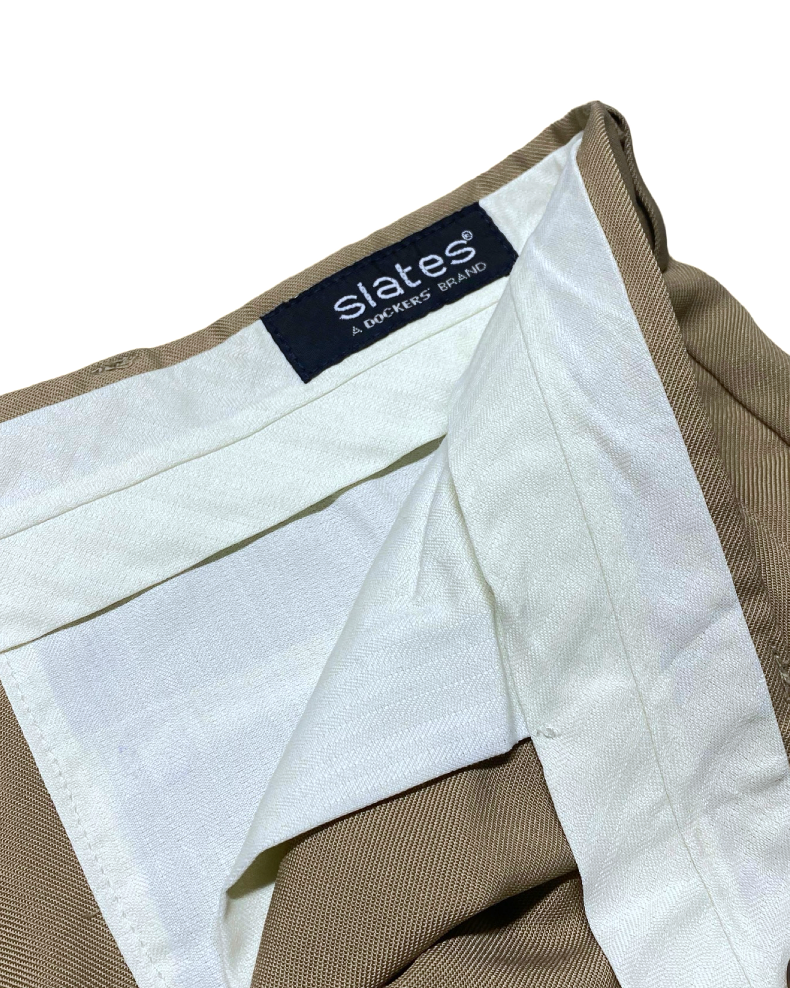 Slates Beige Pleated Formal Pants | Waist 40” | Length 41.5”