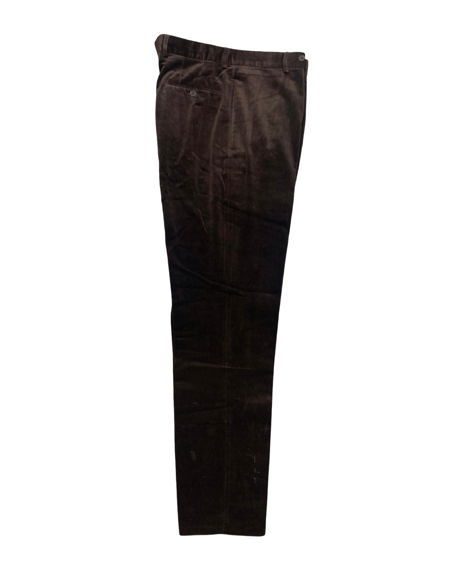 Ciro Citterio Brown Velvet Pleated Pants | Waist 34” | Length 43.5”