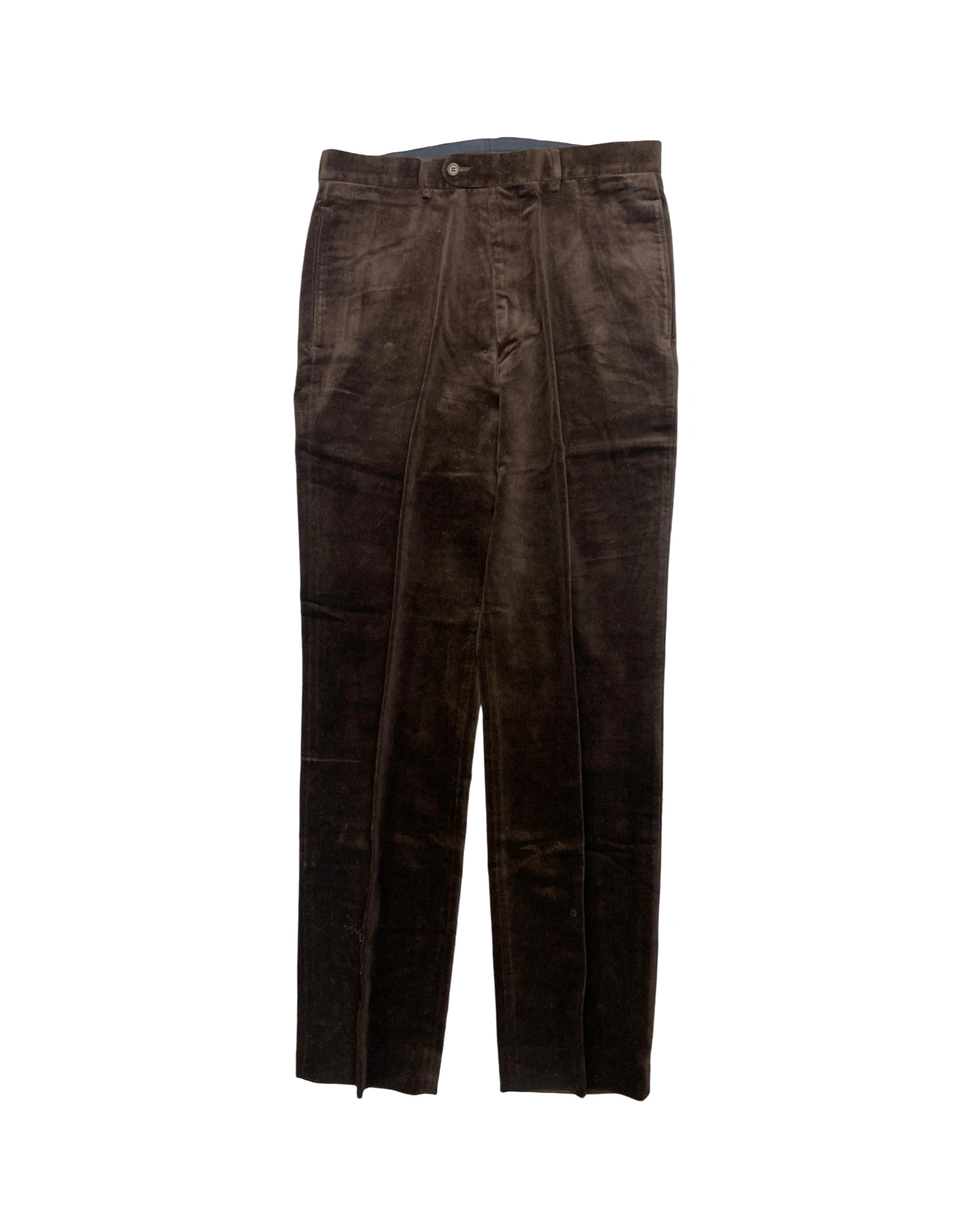 Ciro Citterio Brown Velvet Pleated Pants | Waist 34” | Length 43.5”