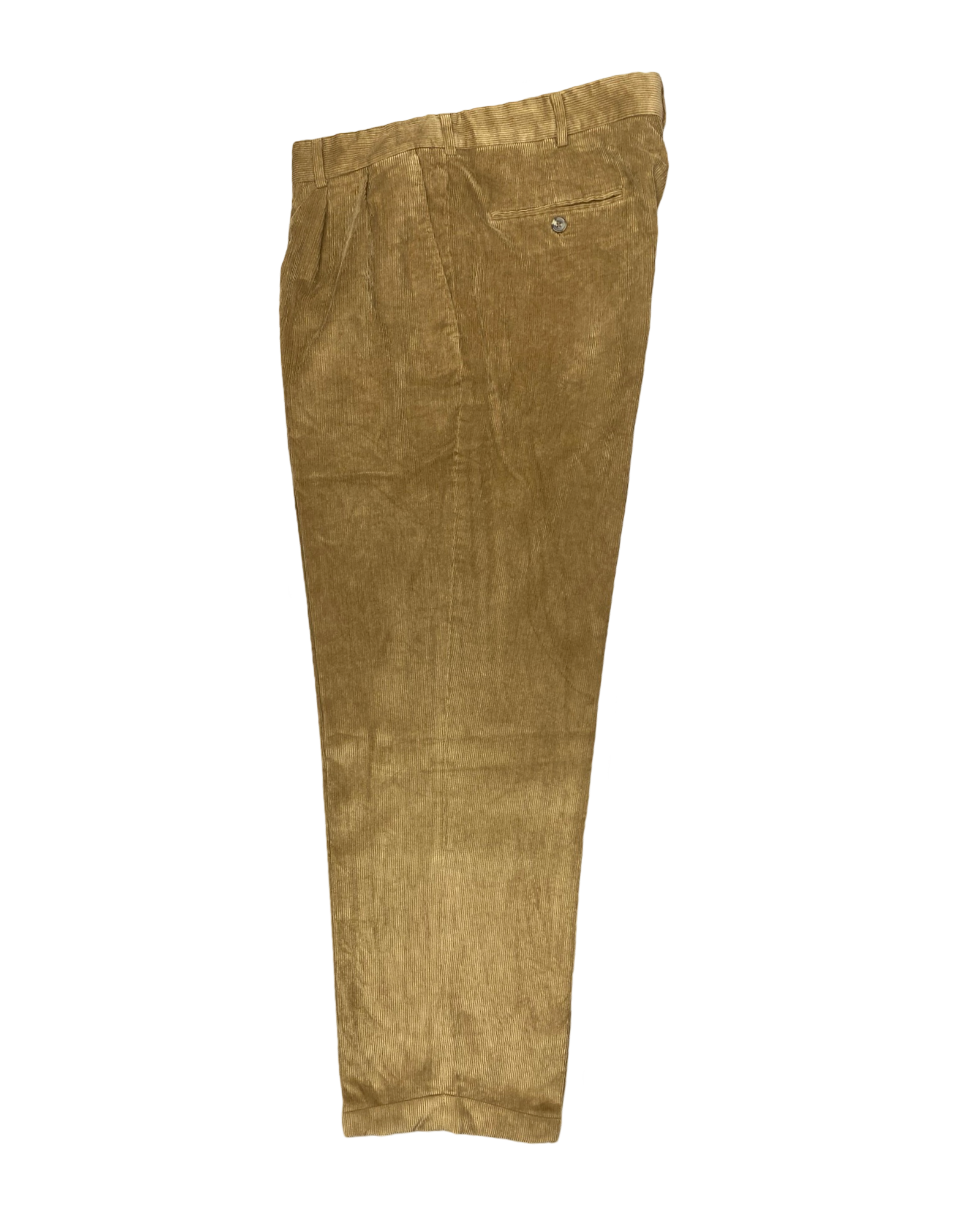 George Golden Tan Corduroy Pleated Pants | Waist 36” | Length 42.5”