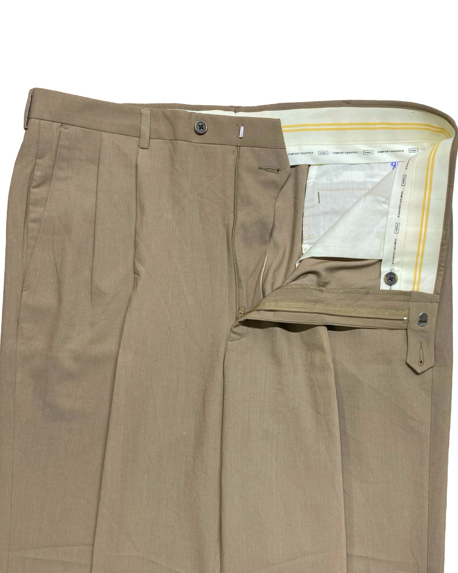 Haggar Classic Khaki Pleated Dress Pants | Waist 38” | Length 43.5”