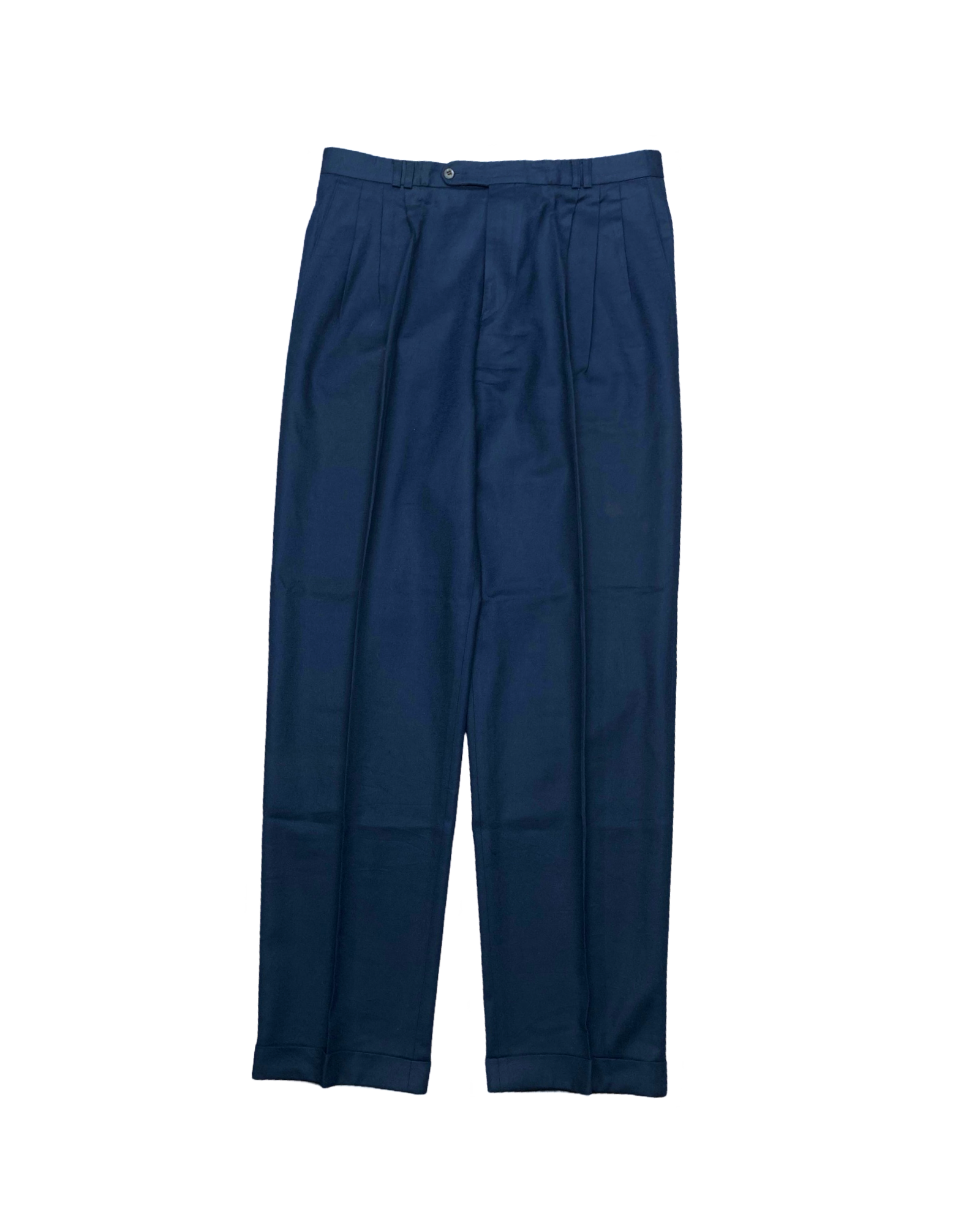 Mauricius Navy Blue Pleated Pants | Waist 38” | Length 47”