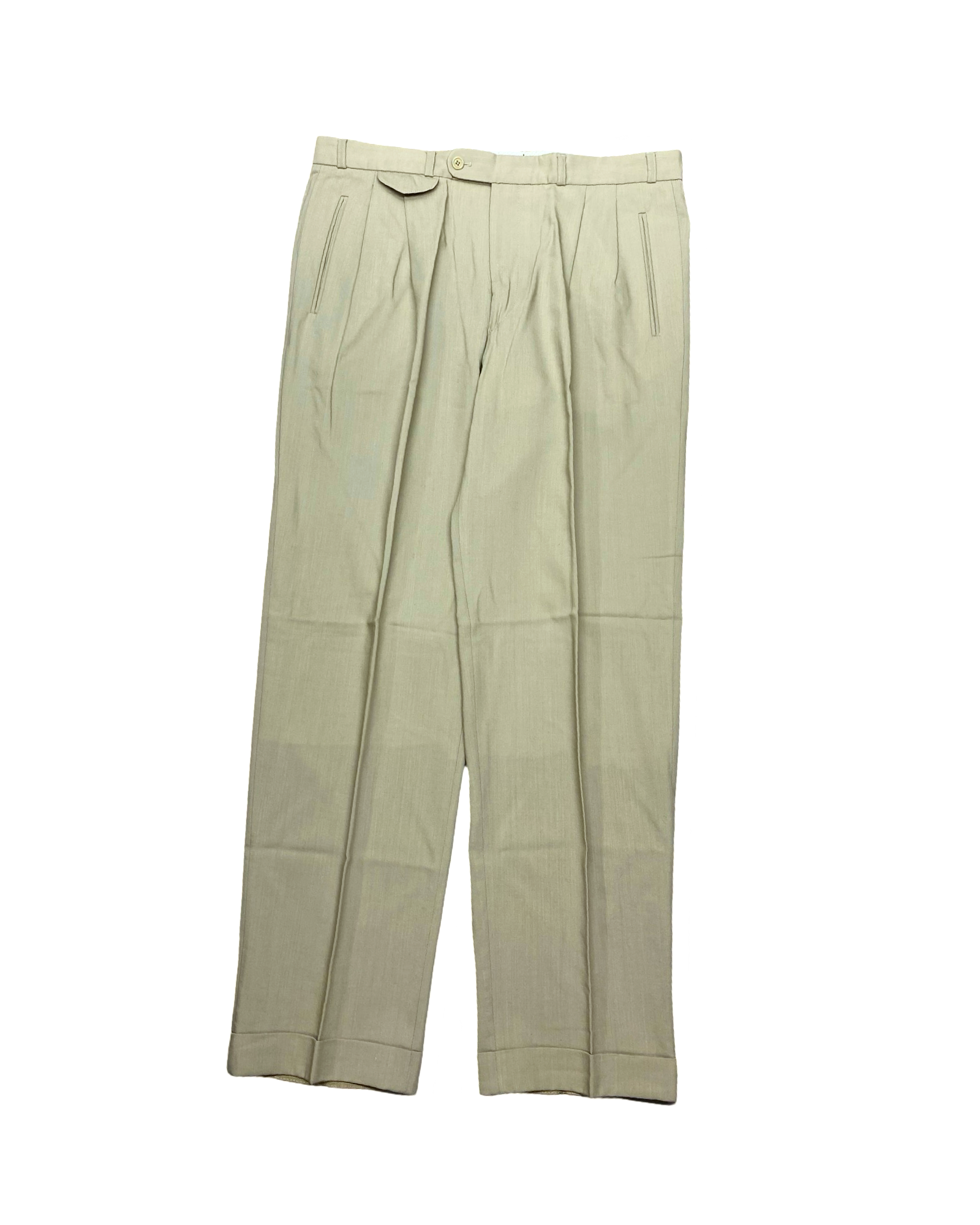 Brax Beige Pleated Pants | Waist 38” | Length 42.5”