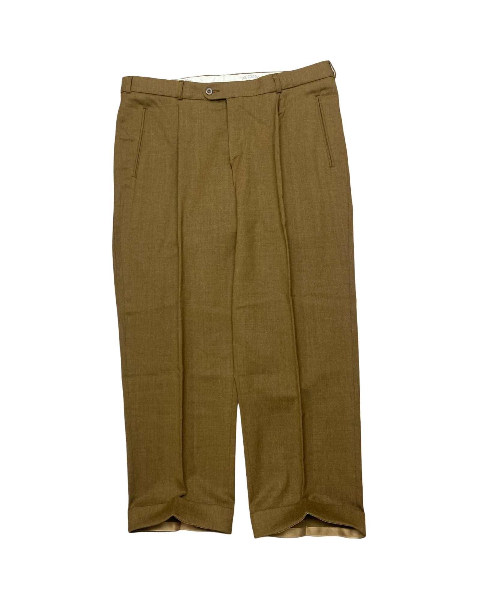 Pro Comfort Brown Pleated Pants | Waist 38” | Length 37.5”