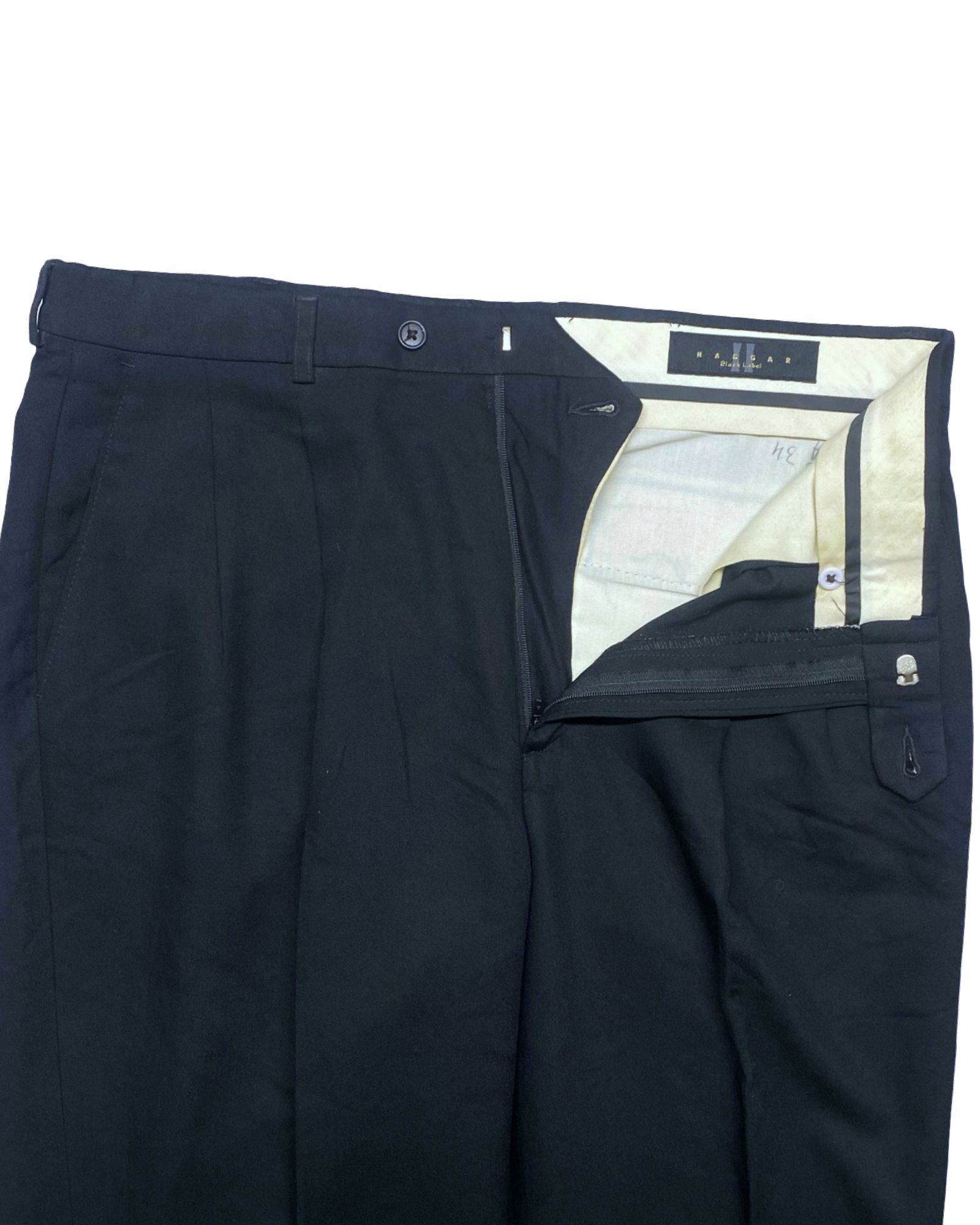 Haggar Black Pleated Formal Pants | Waist 34” | Length 43”