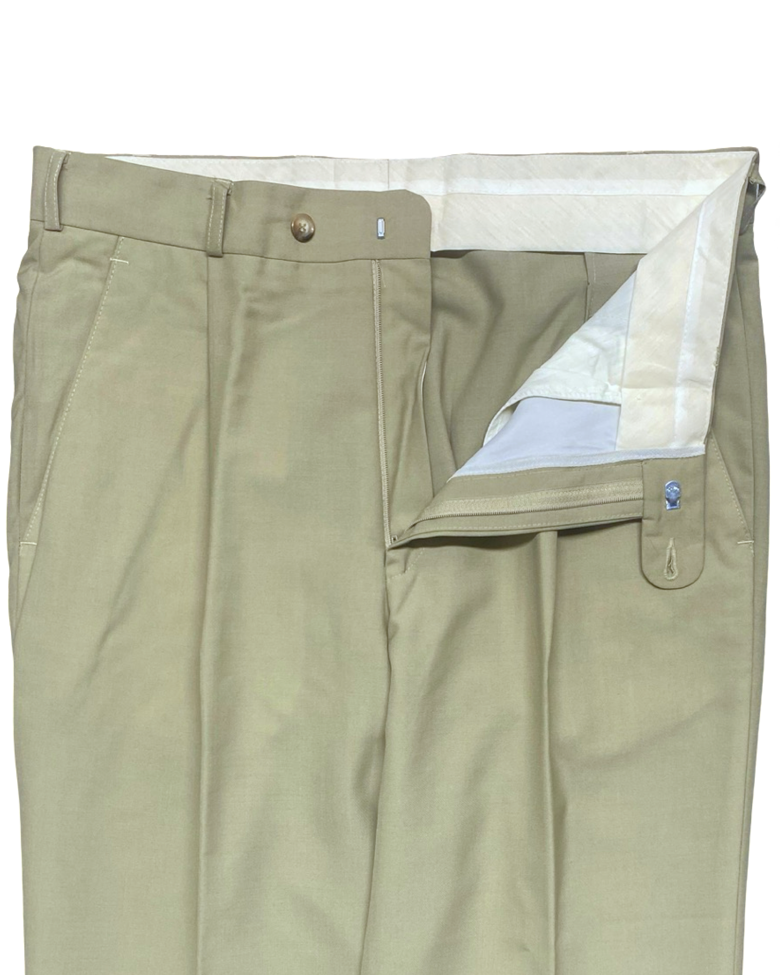 Michael Kaiser Beige Pleated Formal Pants | Waist 34” | Length 45.5”