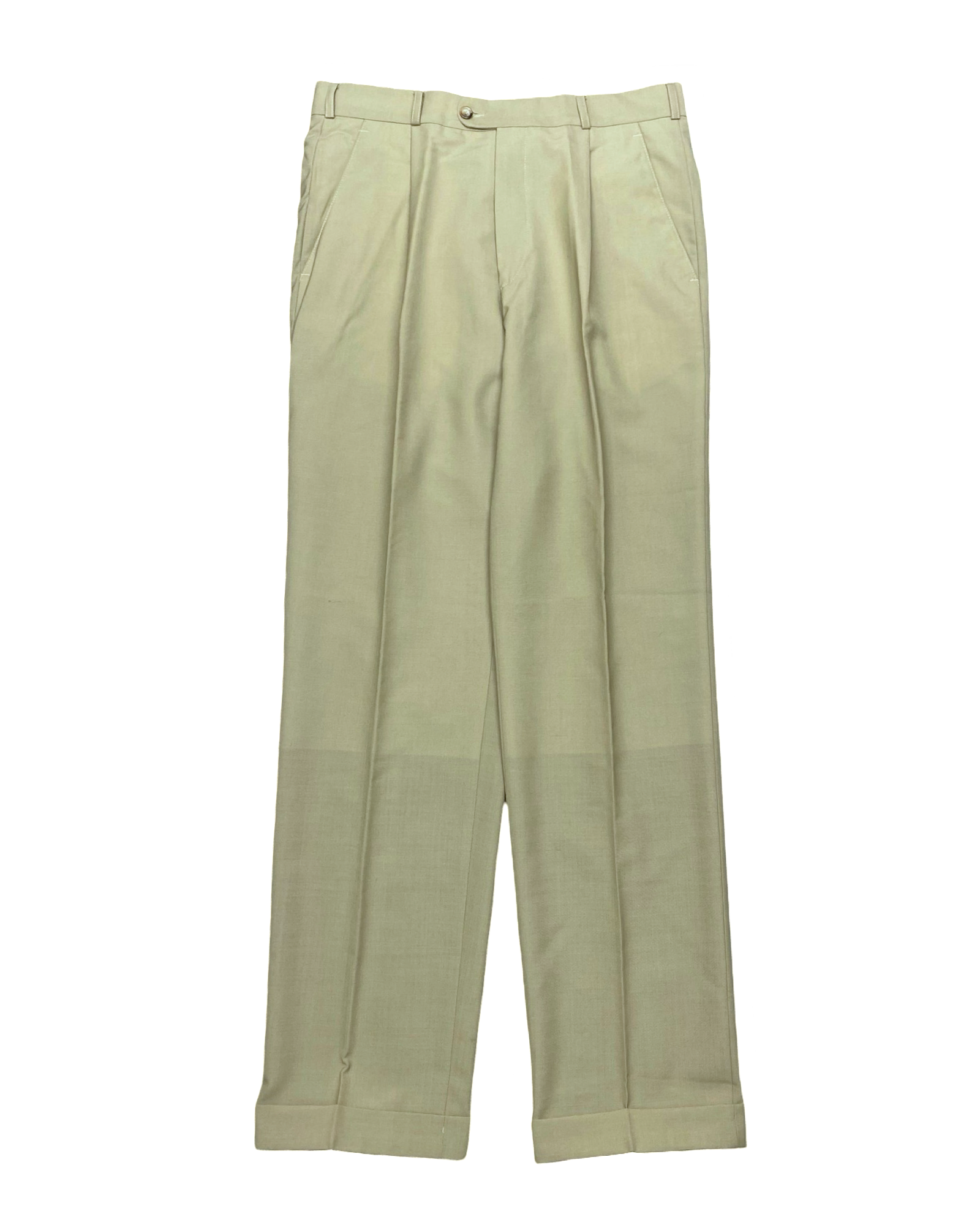 Michael Kaiser Beige Pleated Formal Pants | Waist 34” | Length 45.5”