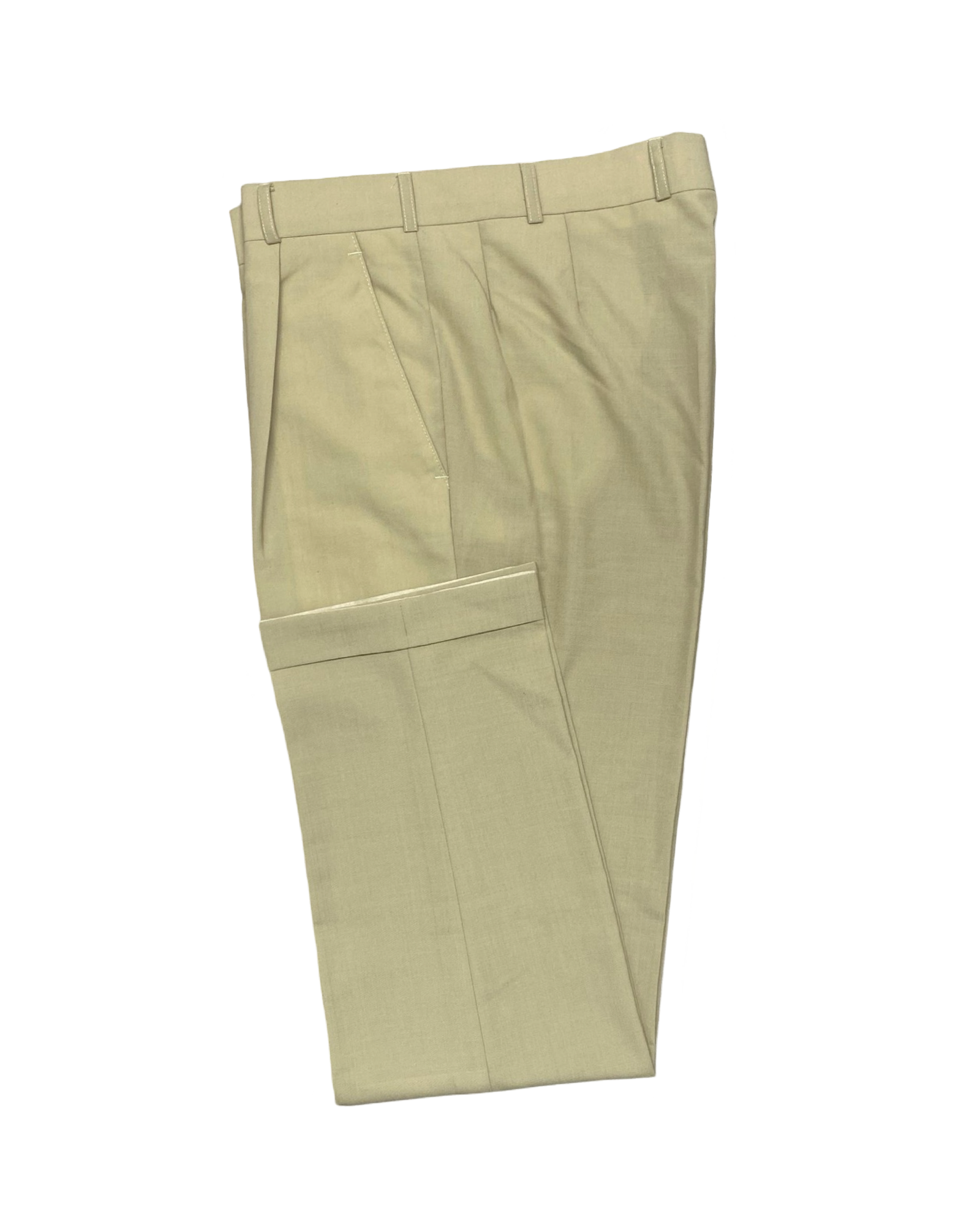 Michael Kaiser Beige Pleated Formal Pants | Waist 34” | Length 45.5”