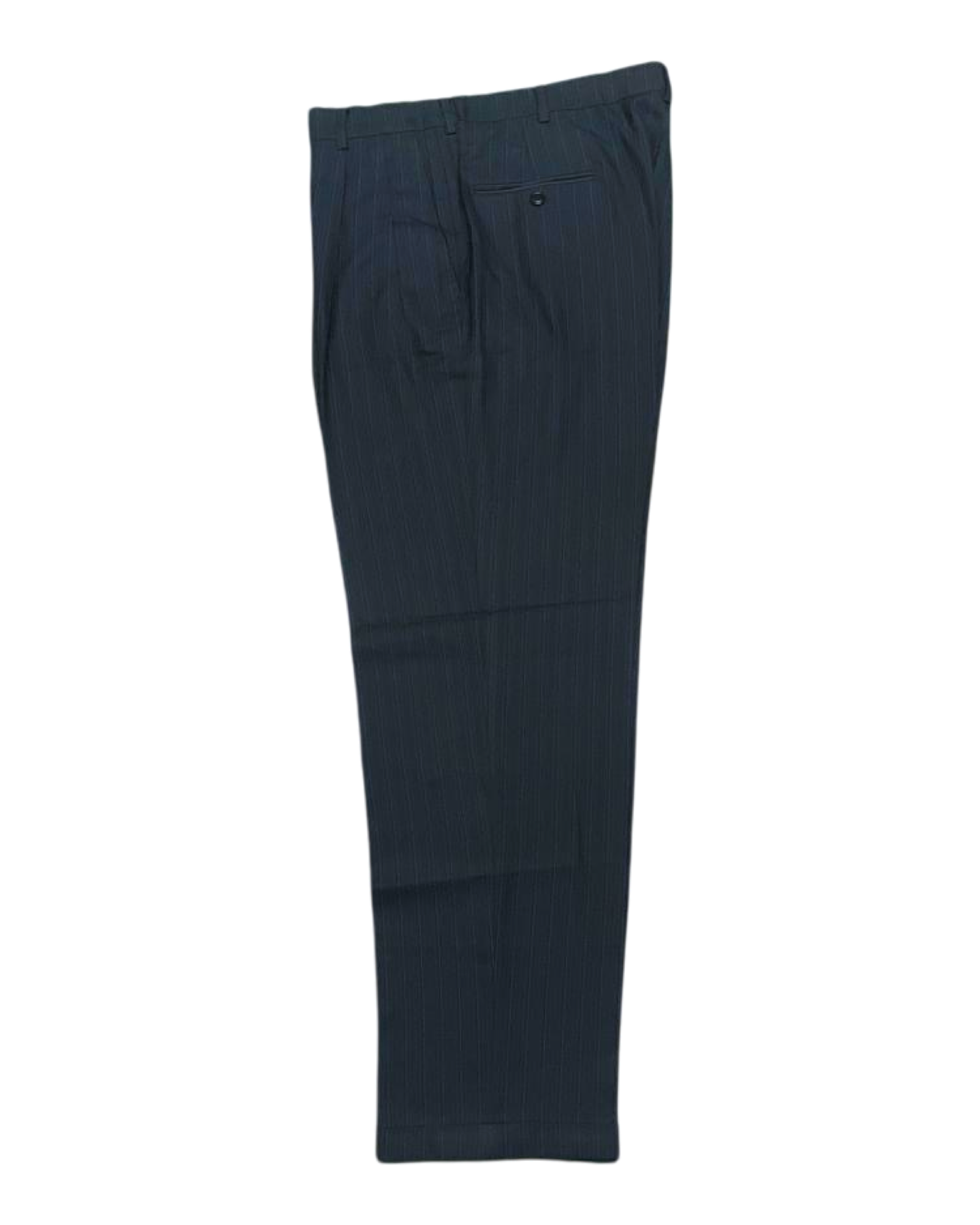 Haggar Black Pinstripe Pleated Formal Pants | Waist 36” | Length 42.5”