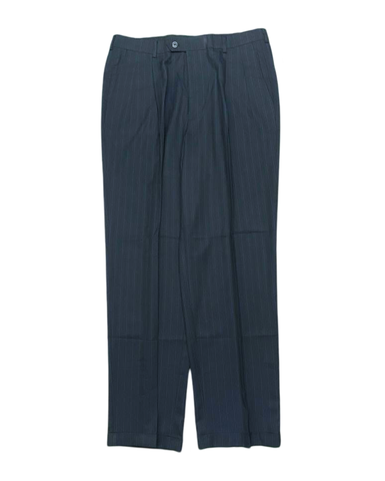 Haggar Black Pinstripe Pleated Formal Pants | Waist 36” | Length 42.5”