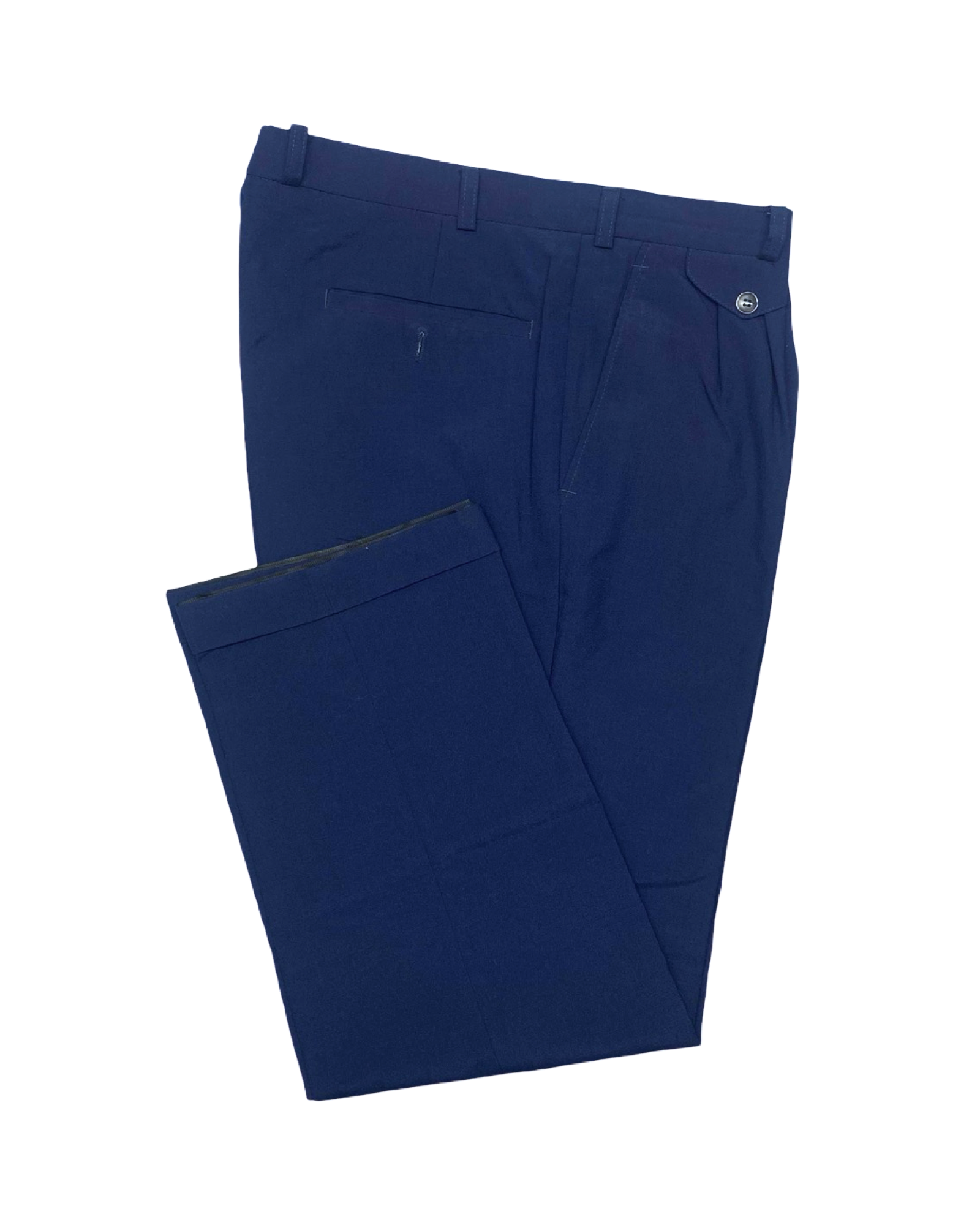Bespoke Navy Blue Pleated Formal Pants | Waist 36” | Length 40”