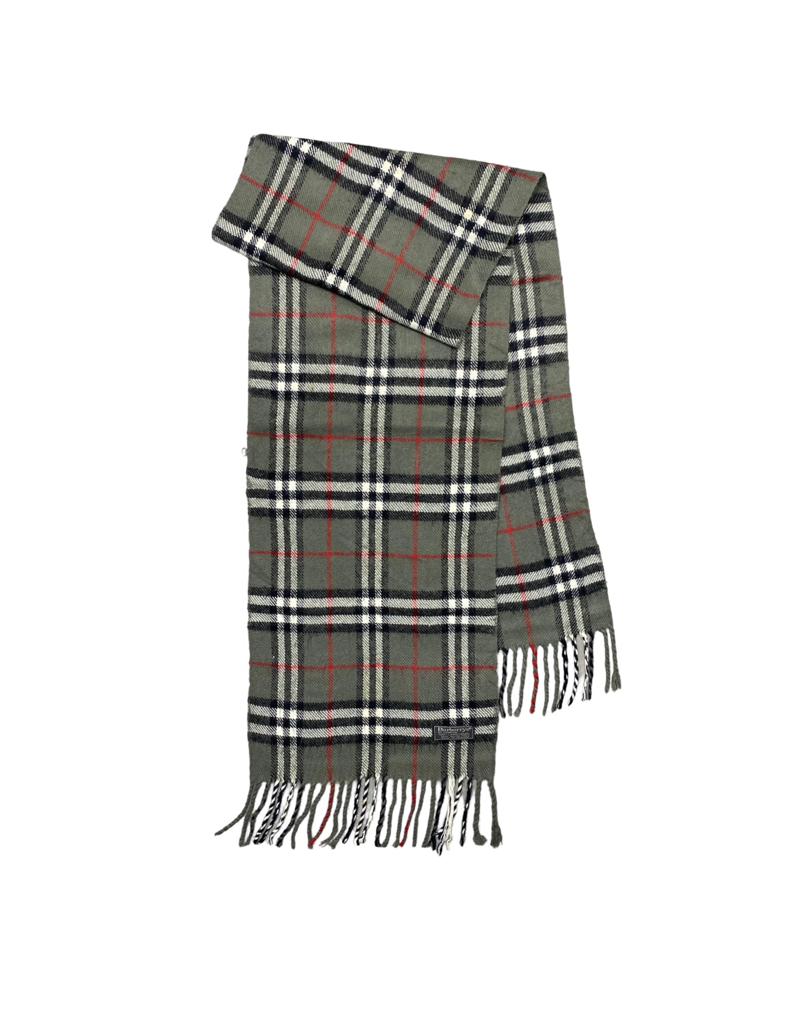 Burberry Vintage Check Wool Scarf | Green Check | 100% Lambswool (0148)