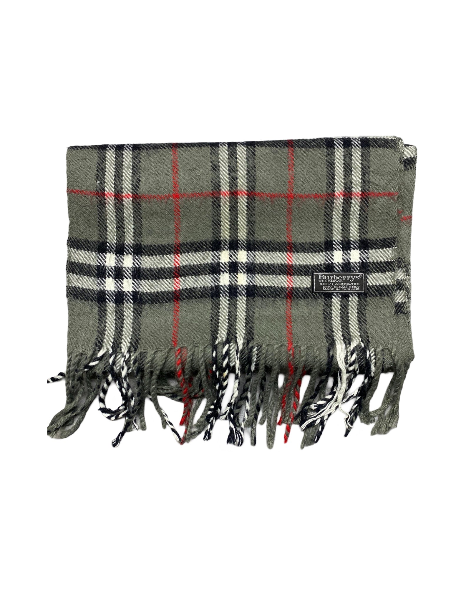 Burberry Vintage Check Wool Scarf | Green Check | 100% Lambswool (0148)