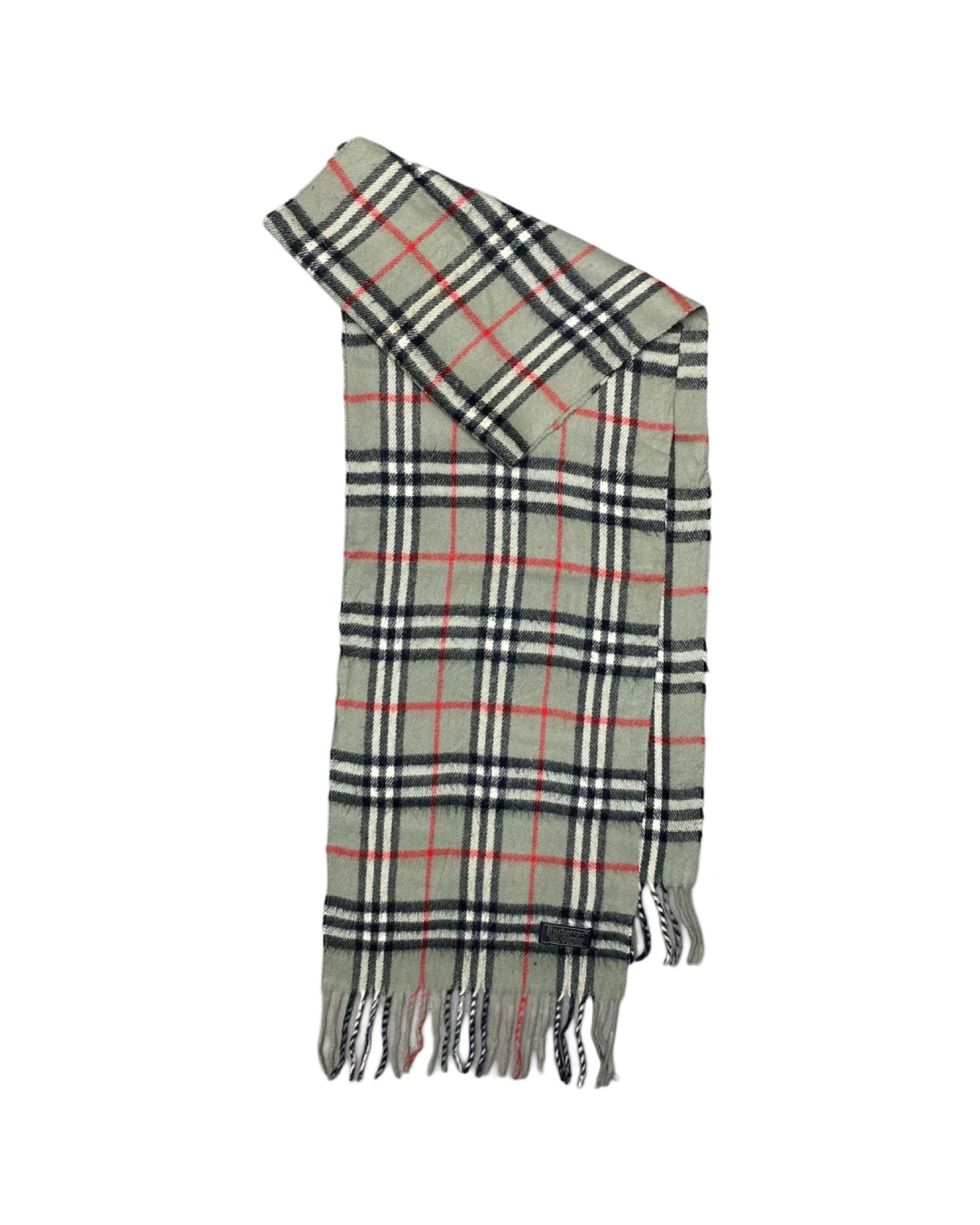 Burberry Vintage Check Wool Scarf | Grey Check | 100% Lambswool (0153)