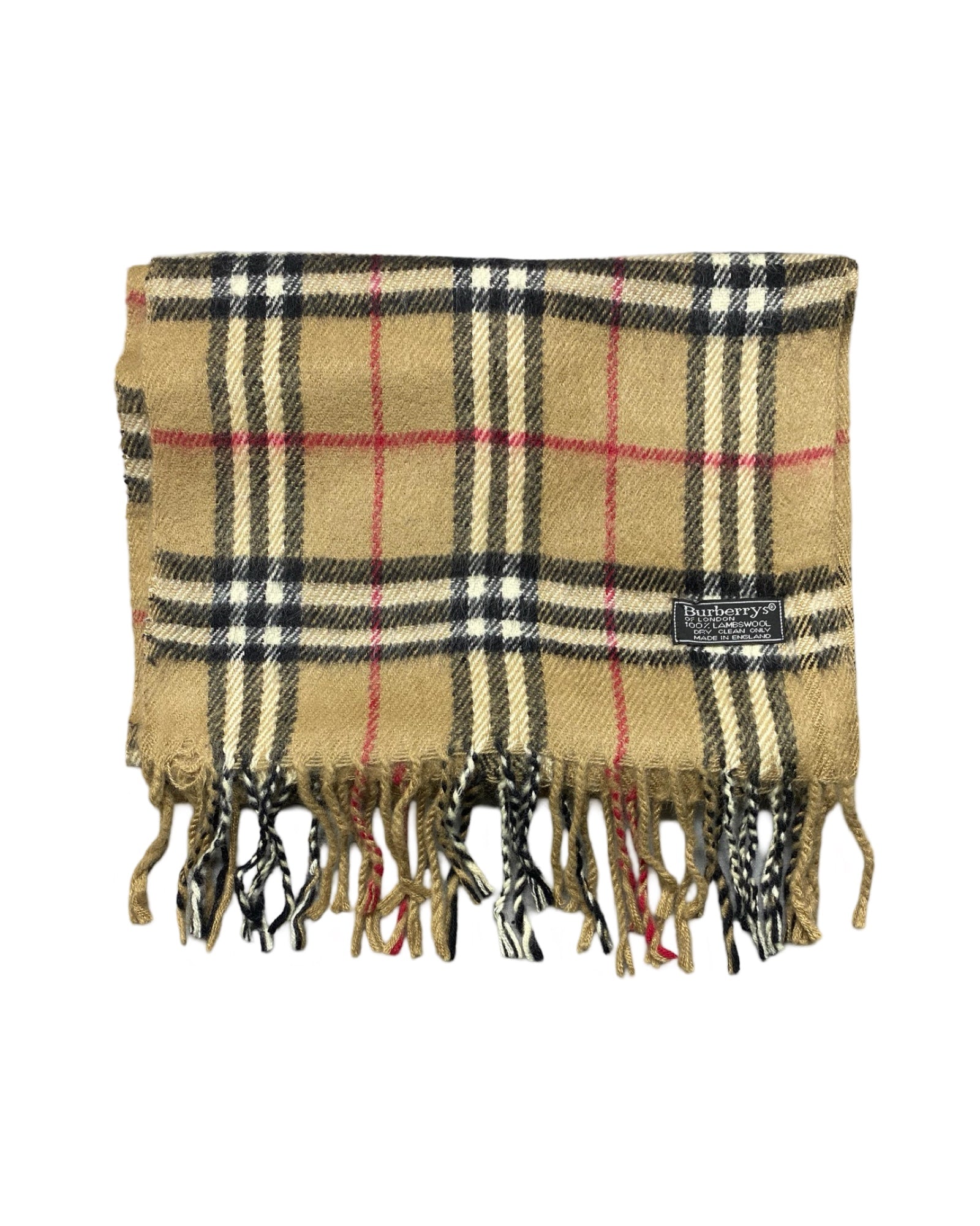 Burberry Vintage Nova Check Wool Scarf | Classic Camel Check | 100% Lambswool (0159)