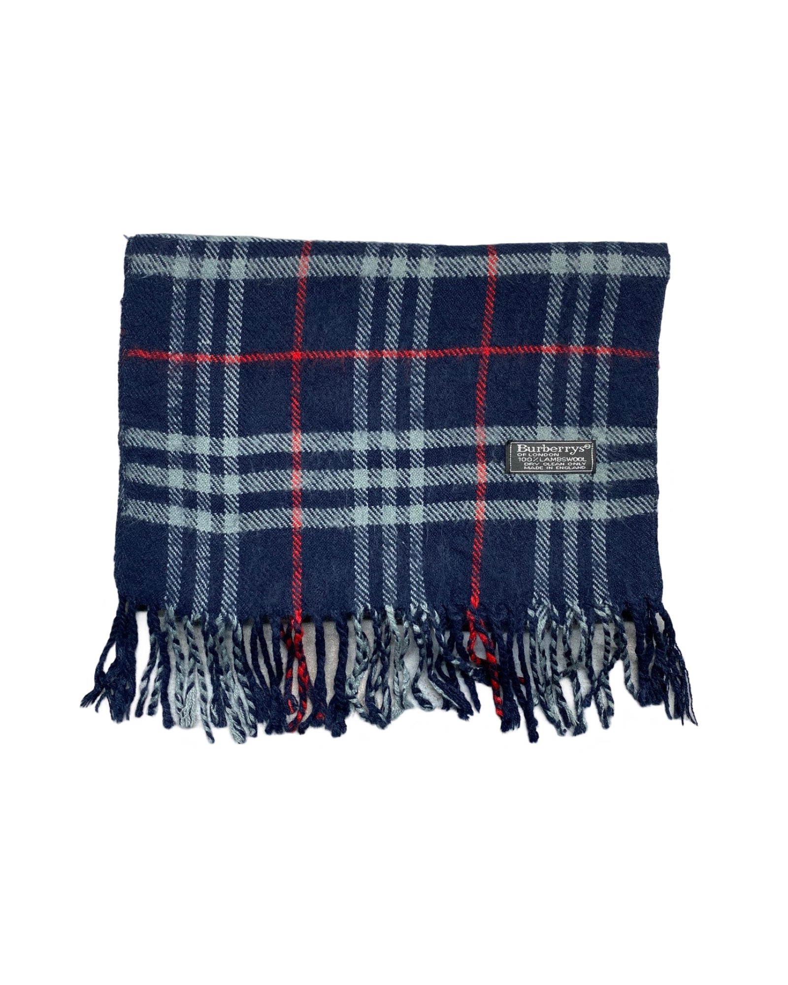 Burberry Vintage Check Wool Scarf | Navy Check | 100% Lambswool (0170)