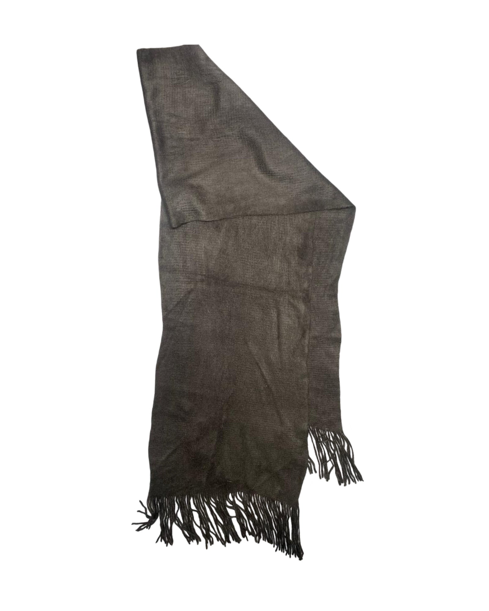 Quiet Luxury Mocha Brown Fringed Scarf | Timeless Classic | 00212
