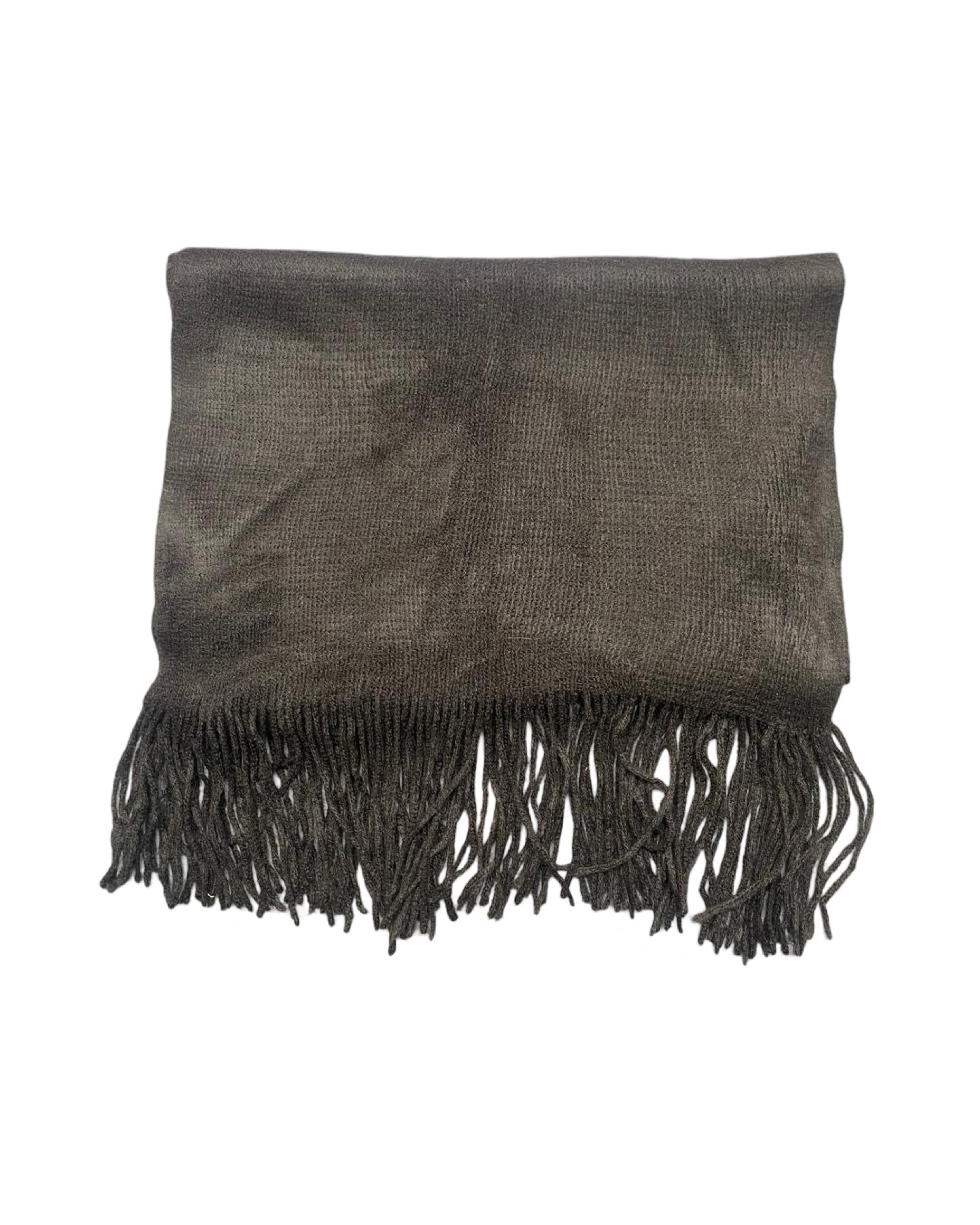 Quiet Luxury Mocha Brown Fringed Scarf | Timeless Classic | 00212