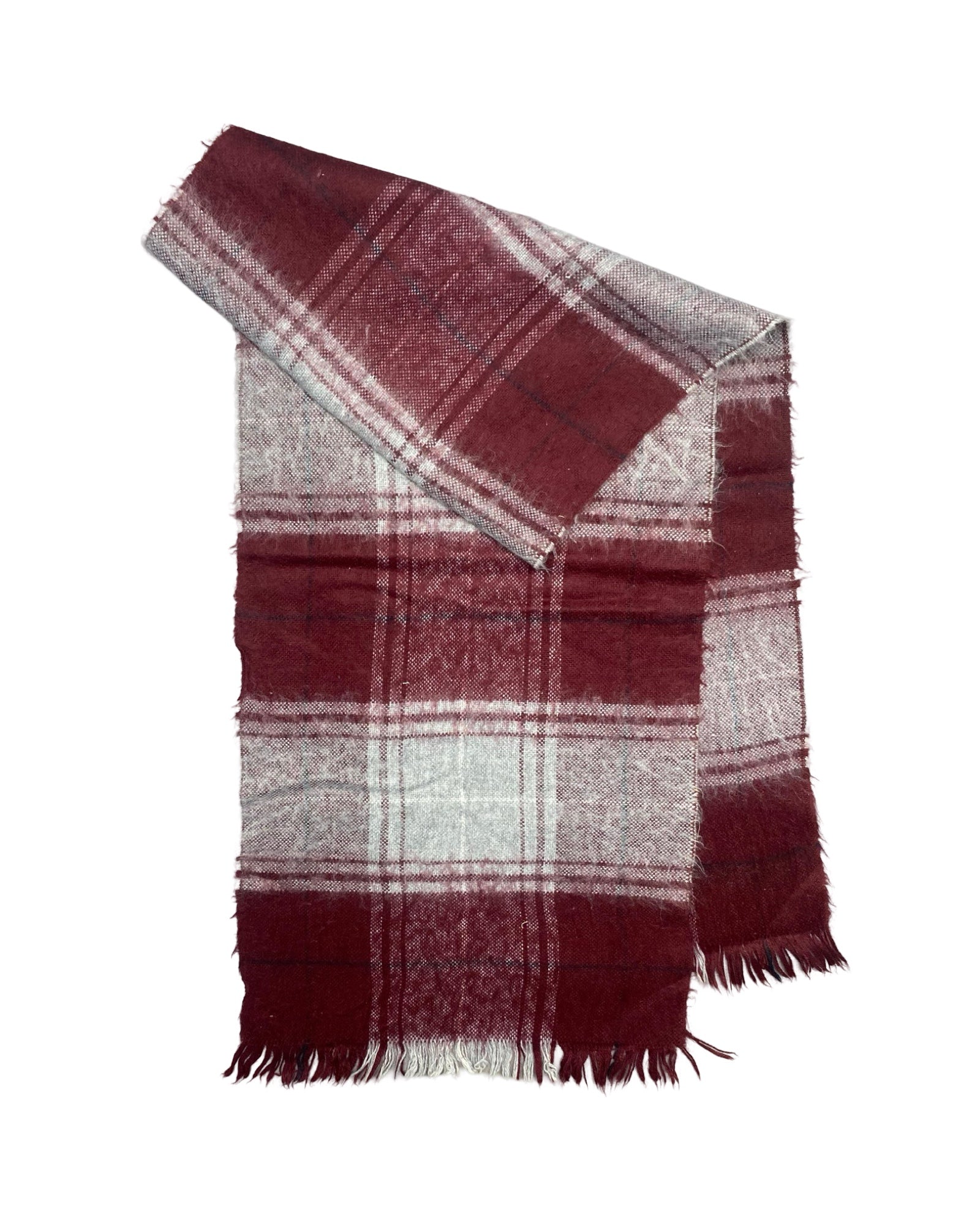 Vintage Plaid Wool Scarf | Quiet Luxury | 00215