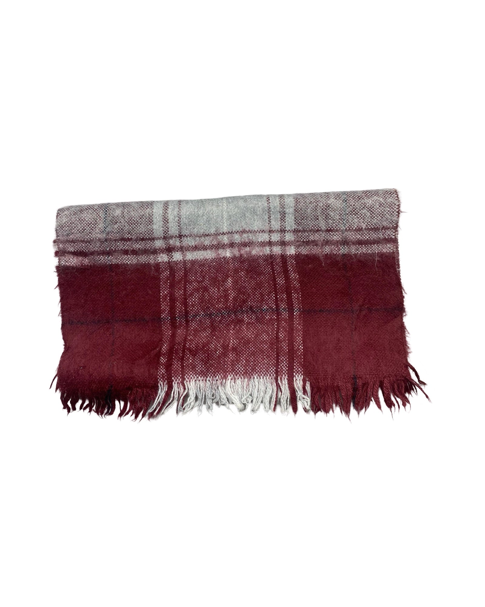Vintage Plaid Wool Scarf | Quiet Luxury | 00215