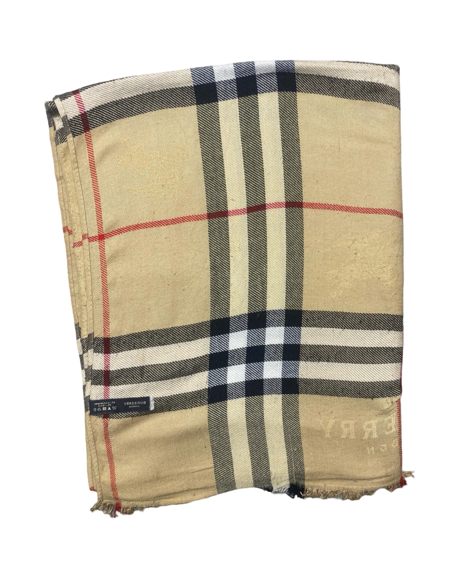 Burberrys Beige Nova Check Shawl | Classic Vintage | 004
