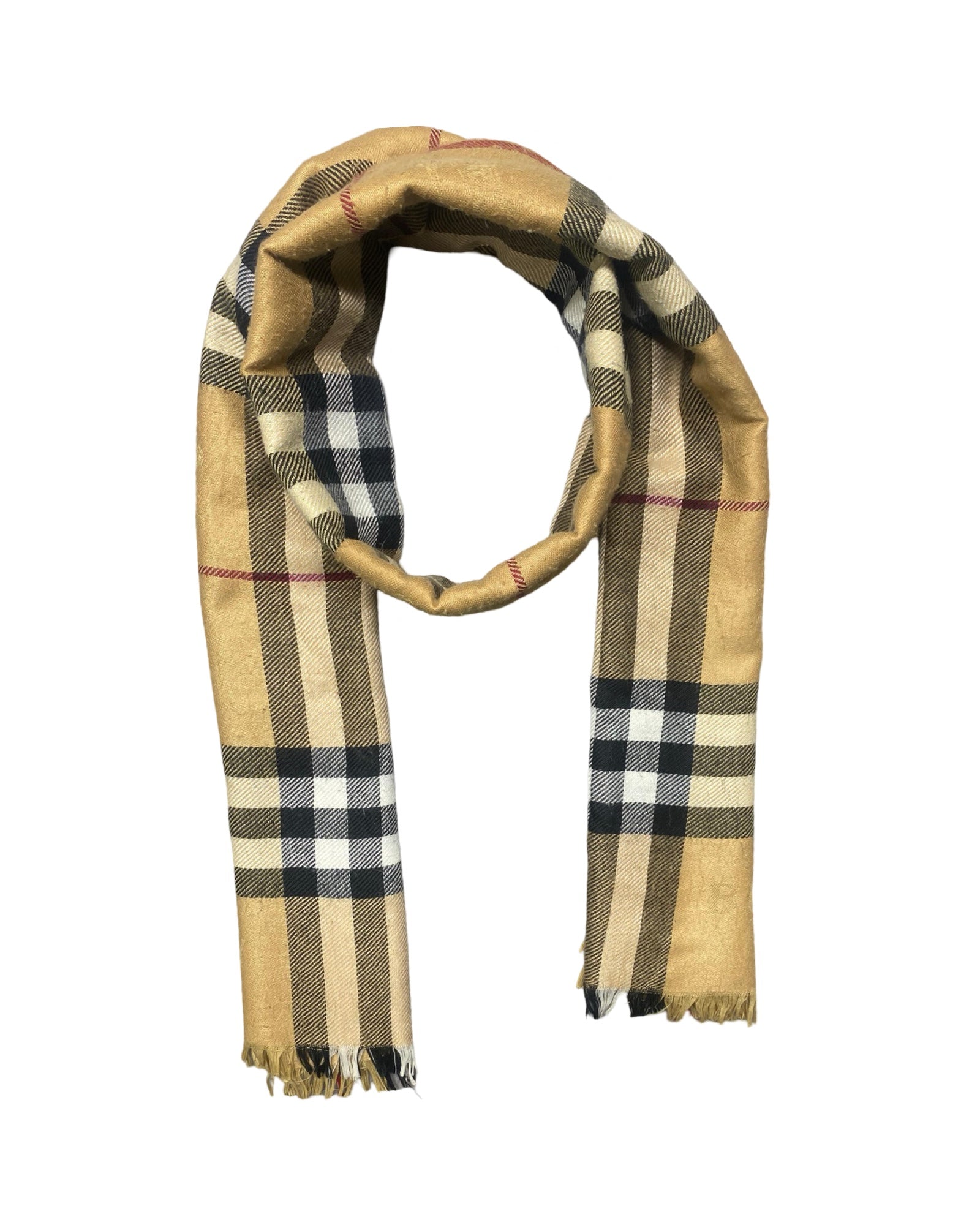 Burberrys Beige Nova Check Plaid Shawl | Classic Heritage | 007